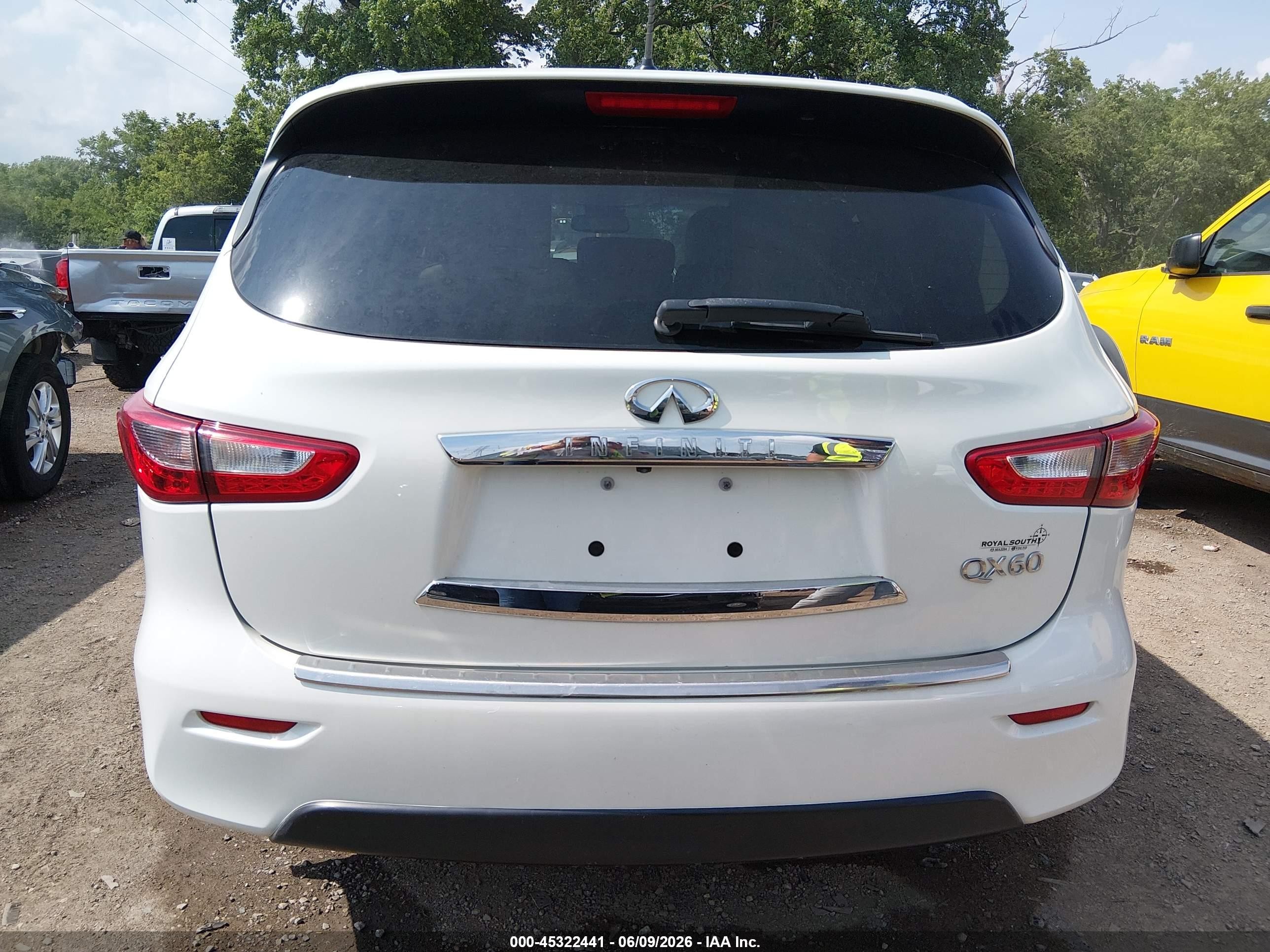 2015 Infiniti Qx60   White vin: 5N1AL0MM8FC549800