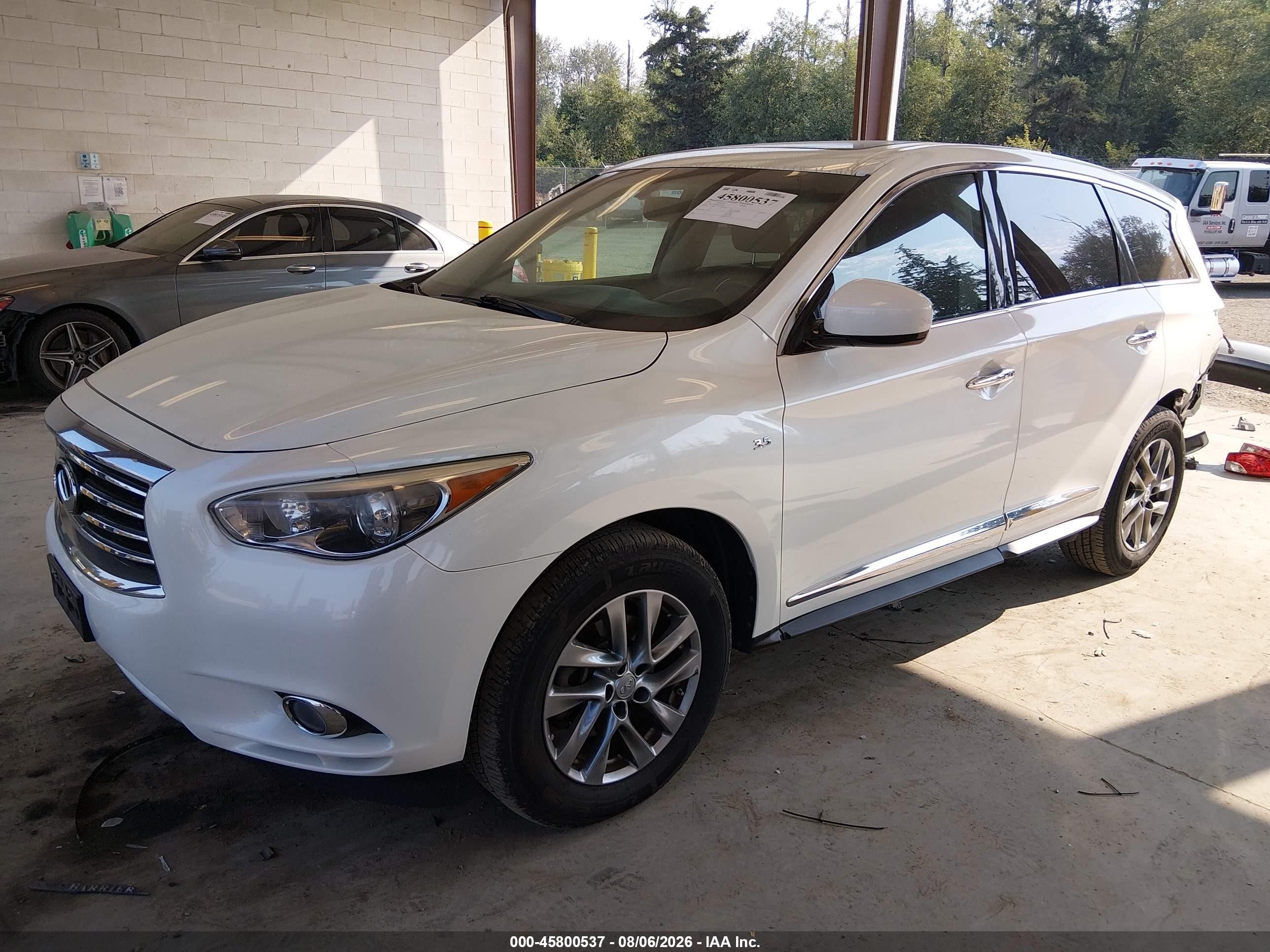 2015 Infiniti Qx60 White vin: 5N1AL0MM8FC557329