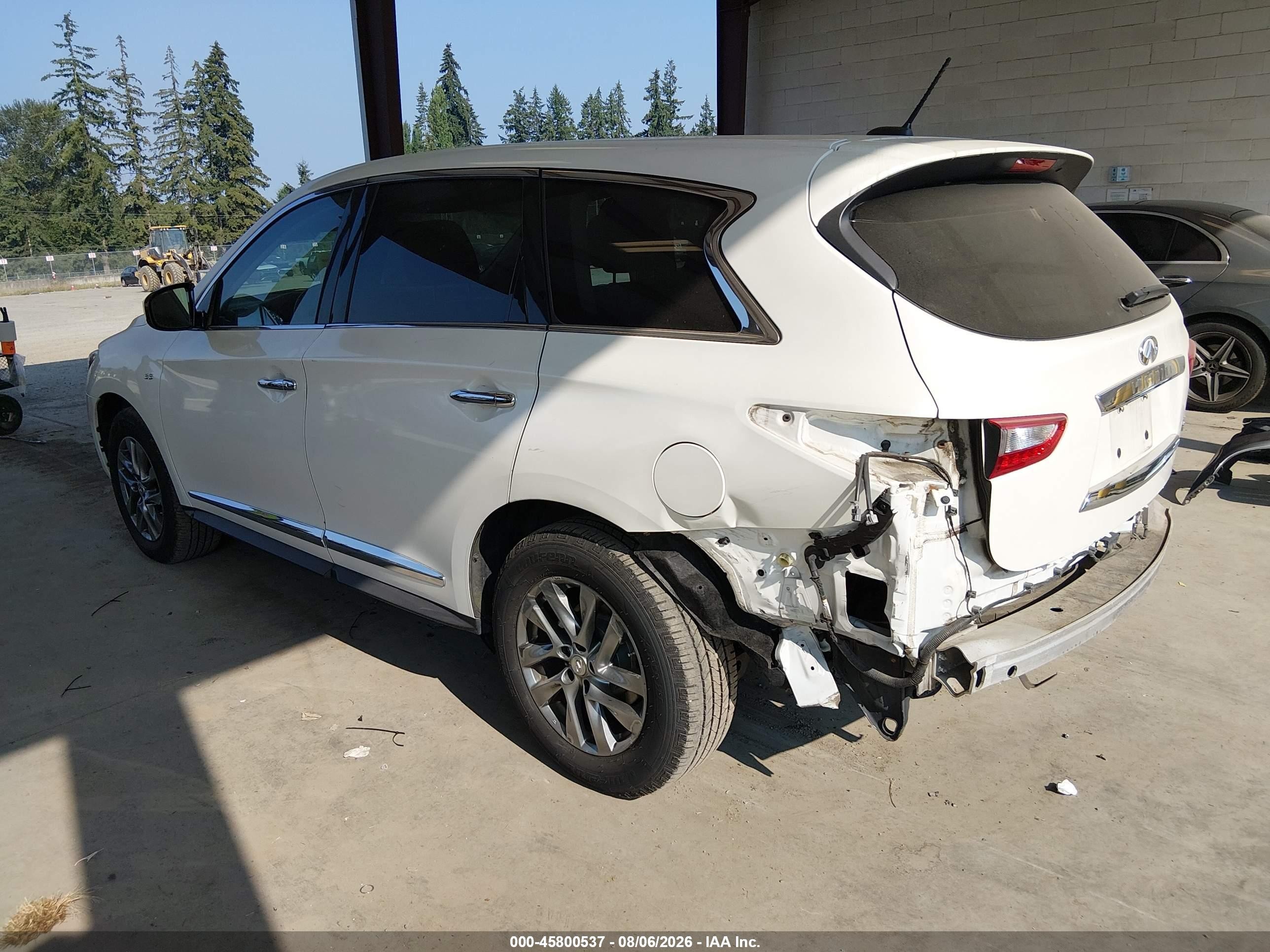 2015 Infiniti Qx60 White vin: 5N1AL0MM8FC557329