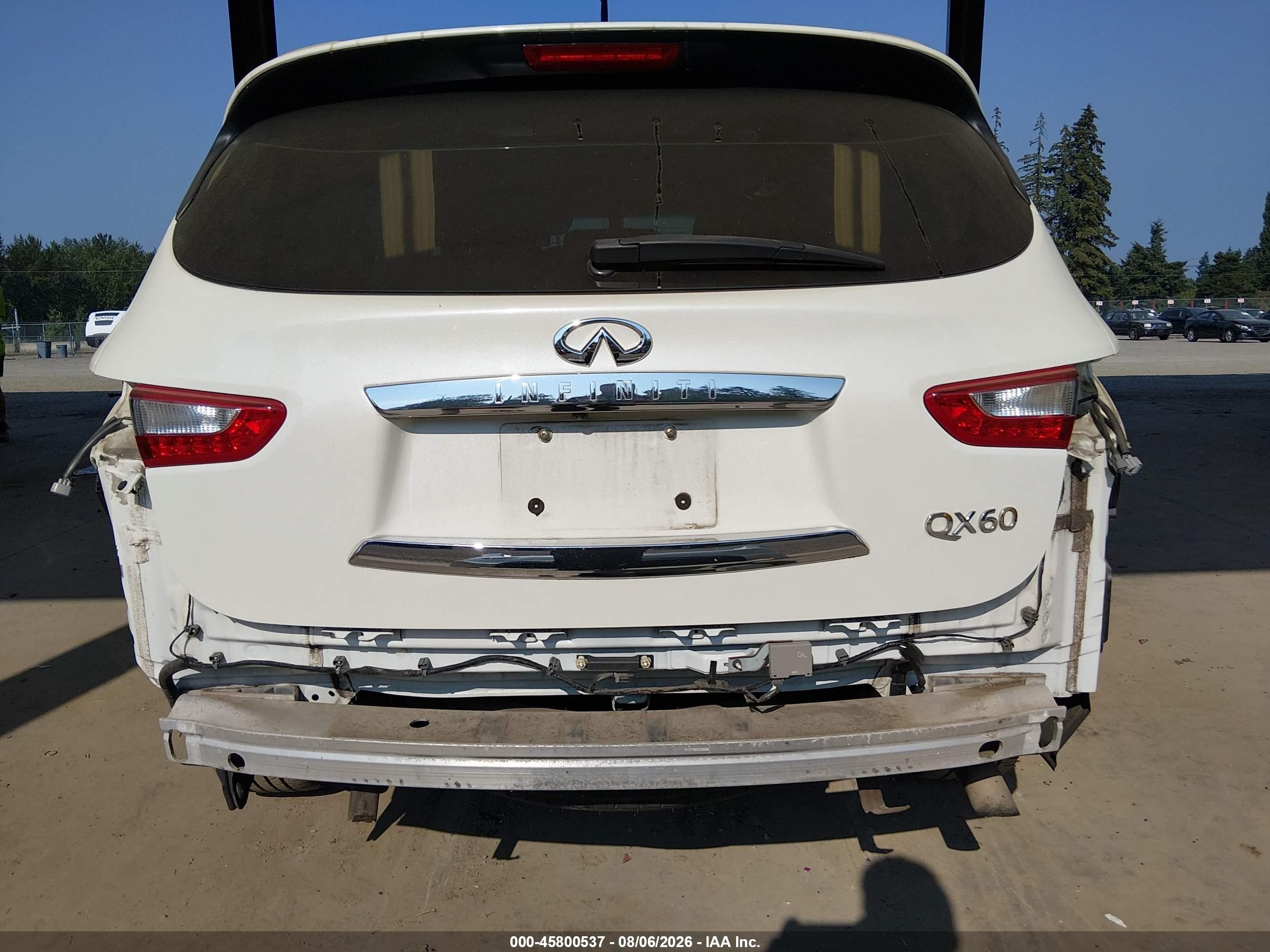 2015 Infiniti Qx60 White vin: 5N1AL0MM8FC557329