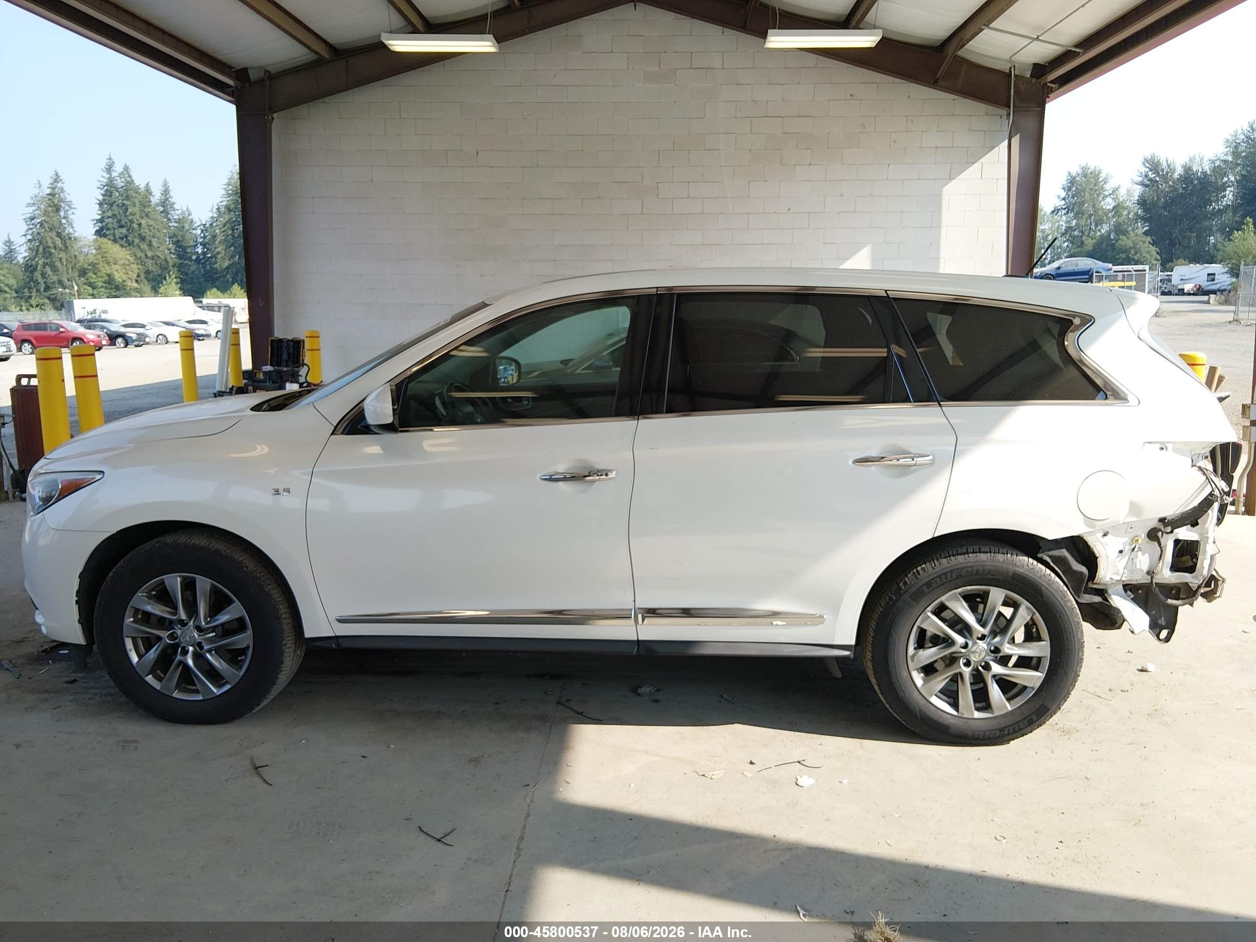 2015 Infiniti Qx60 White vin: 5N1AL0MM8FC557329