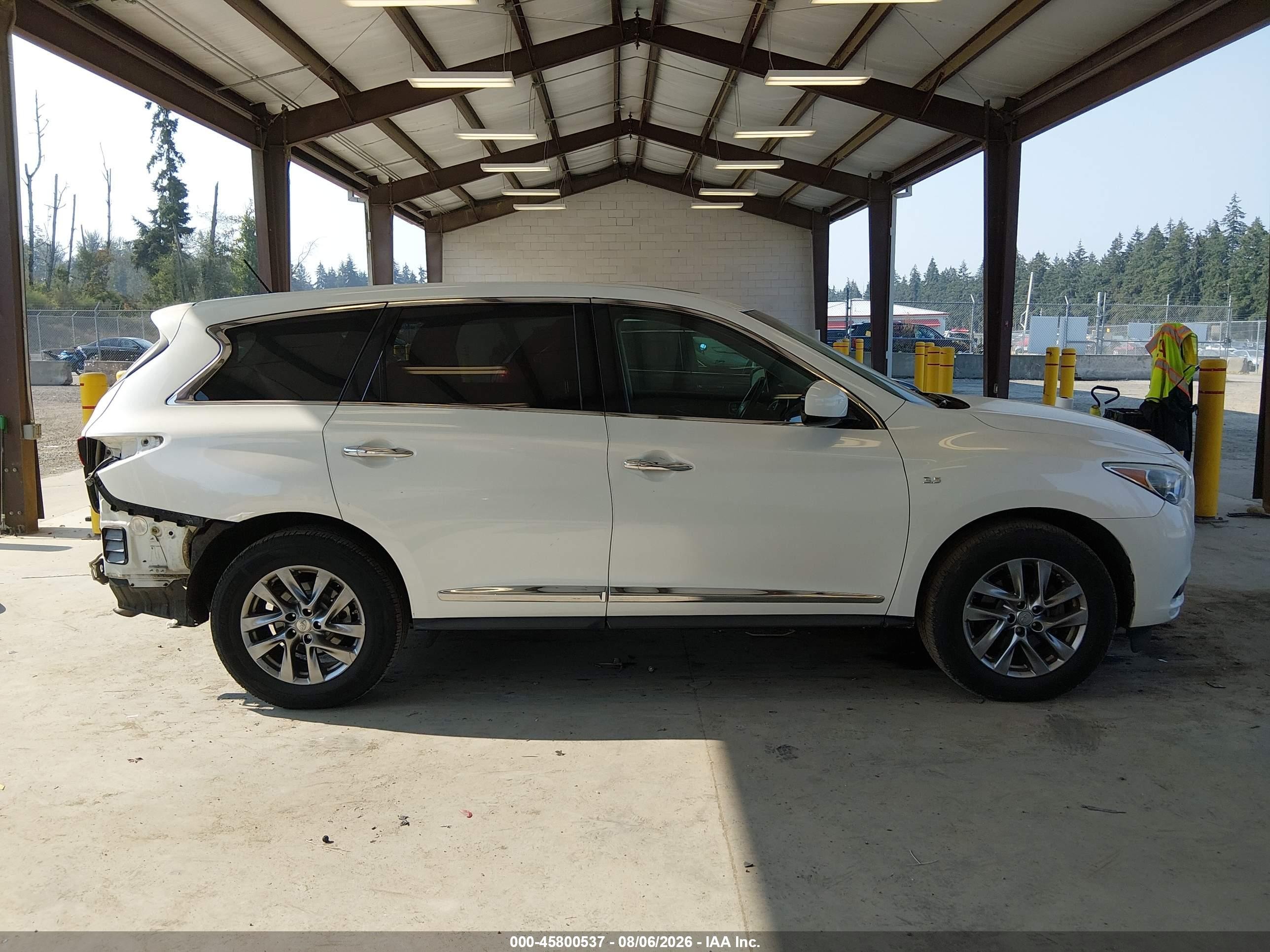 2015 Infiniti Qx60 White vin: 5N1AL0MM8FC557329