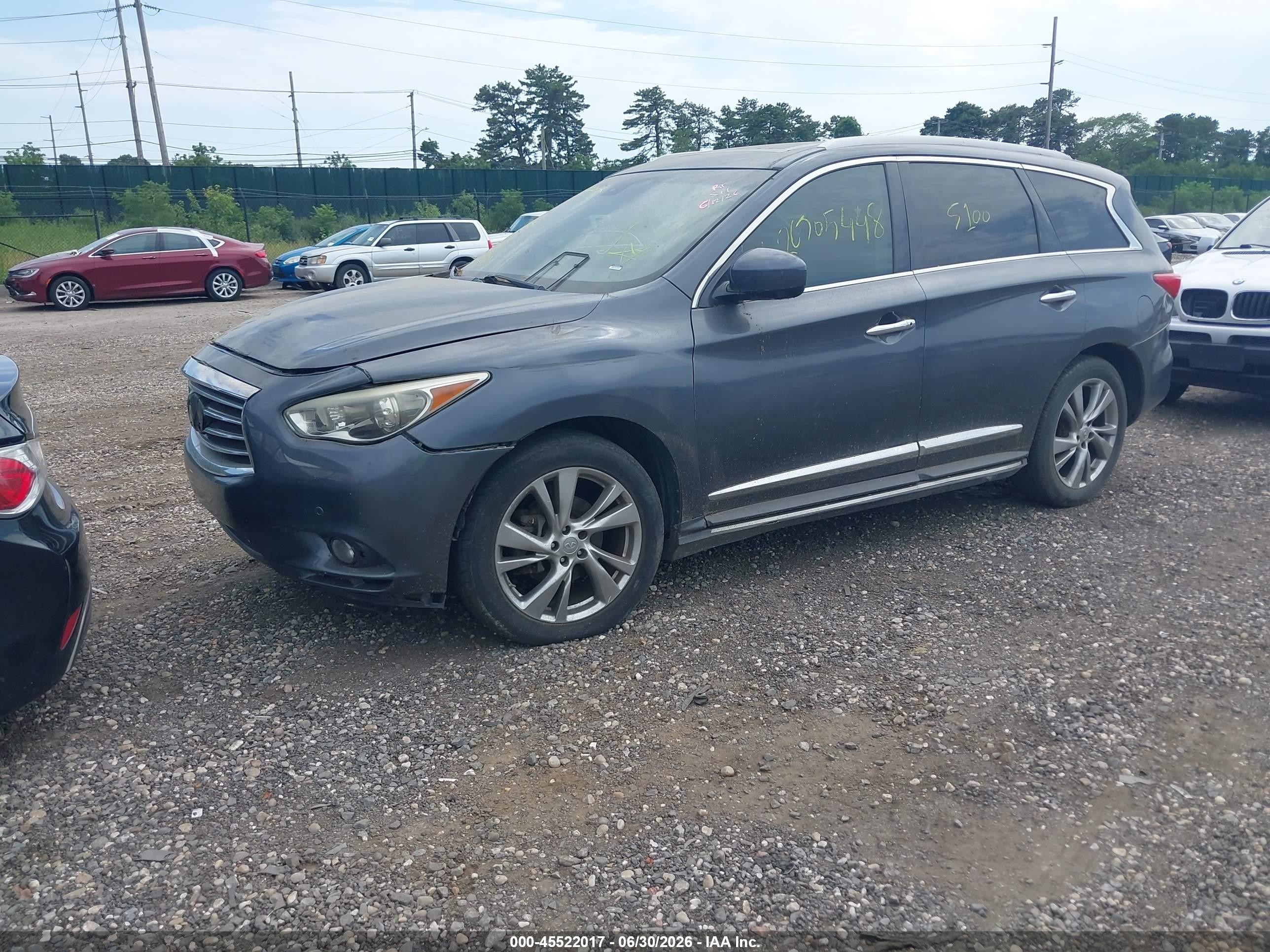 2013 Infiniti Jx35   Gray vin: 5N1AL0MM9DC316456