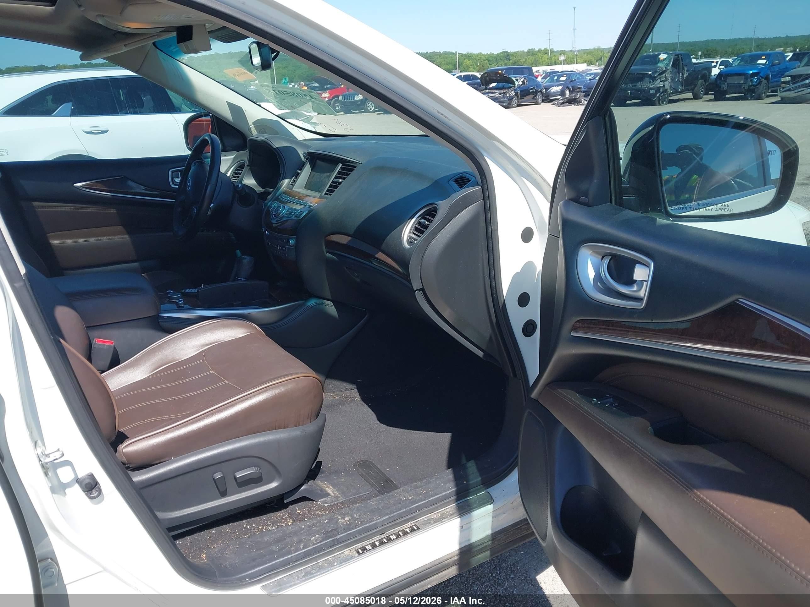 2013 Infiniti Jx35   White vin: 5N1AL0MM9DC321320