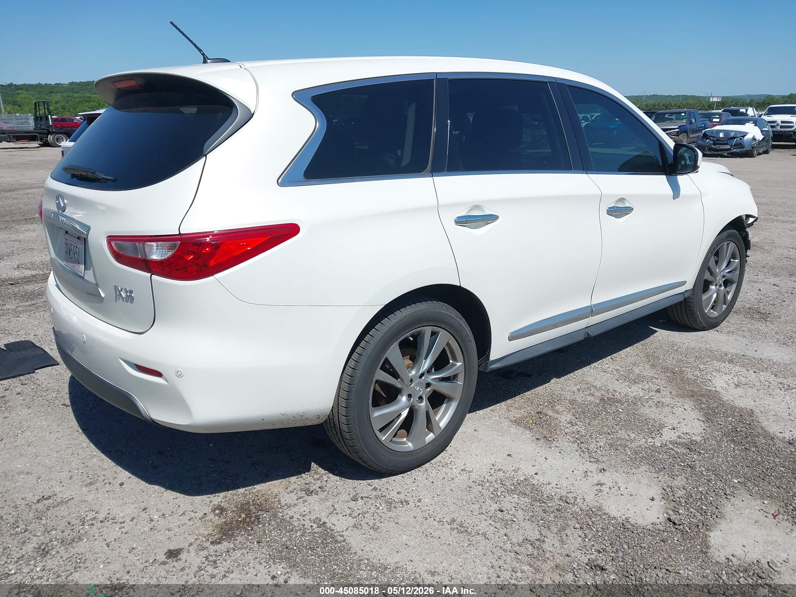2013 Infiniti Jx35   White vin: 5N1AL0MM9DC321320