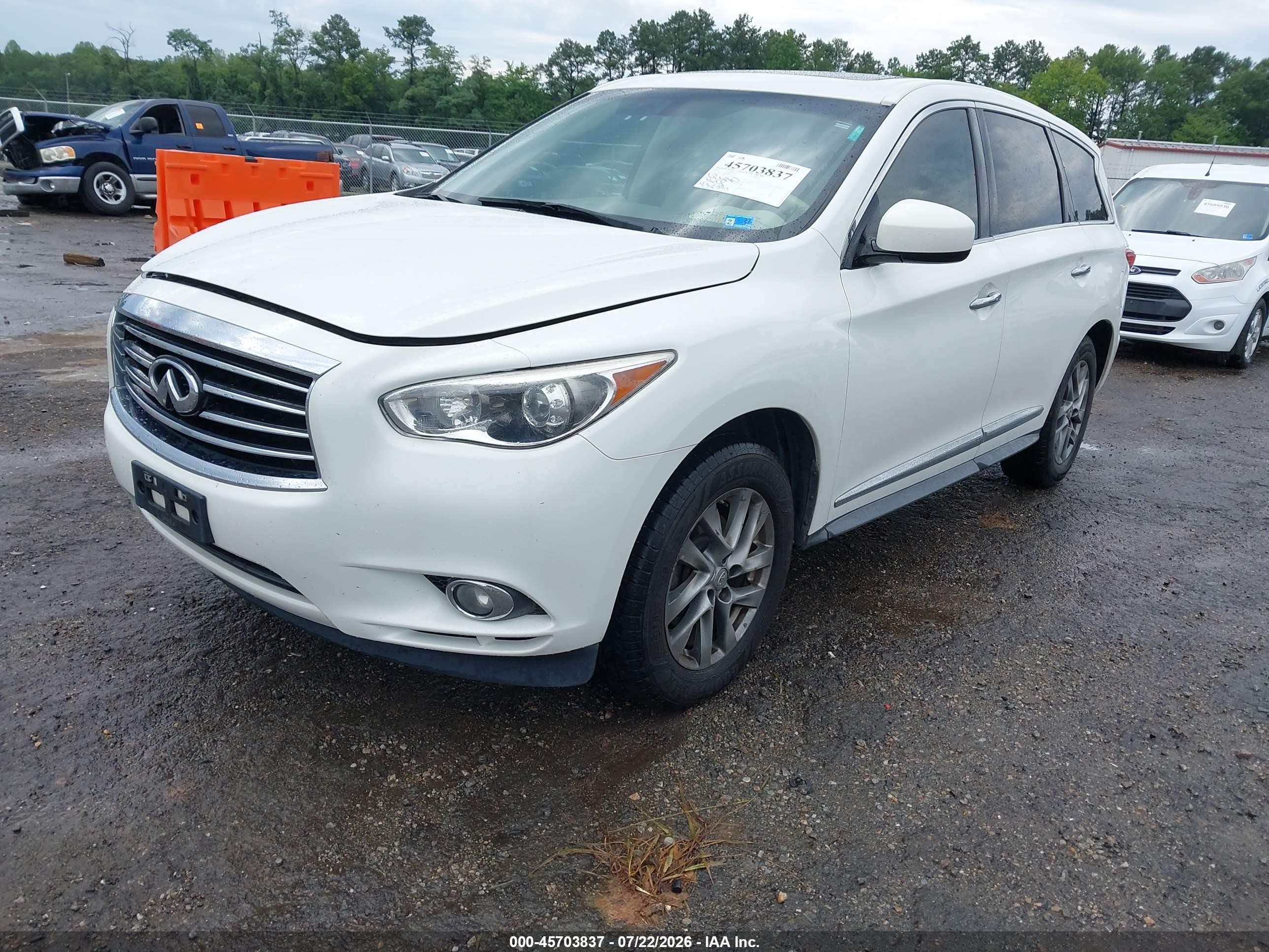 2013 Infiniti Jx35   White vin: 5N1AL0MM9DC352261