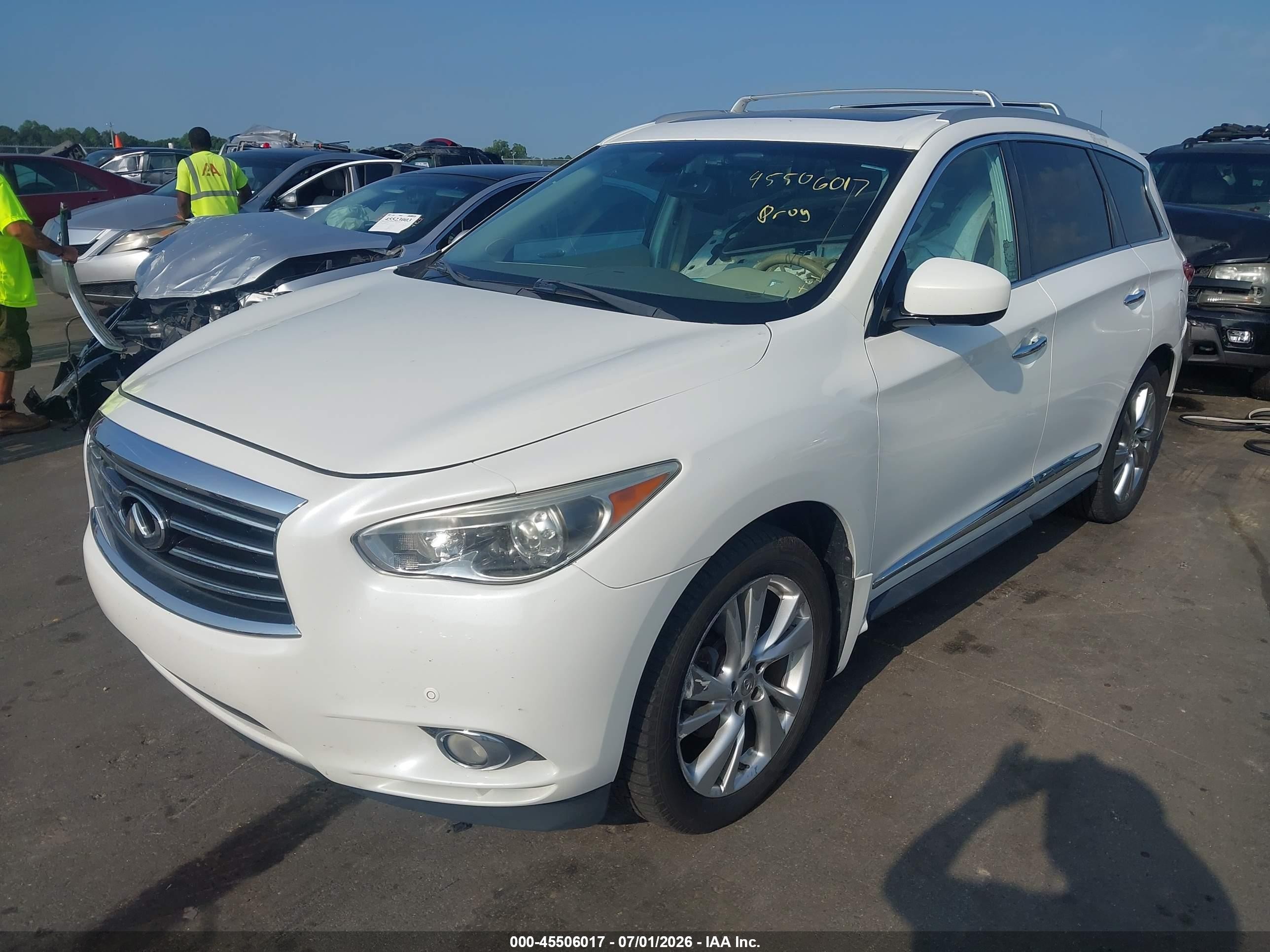 2014 Infiniti Qx60   White vin: 5N1AL0MM9EC502564