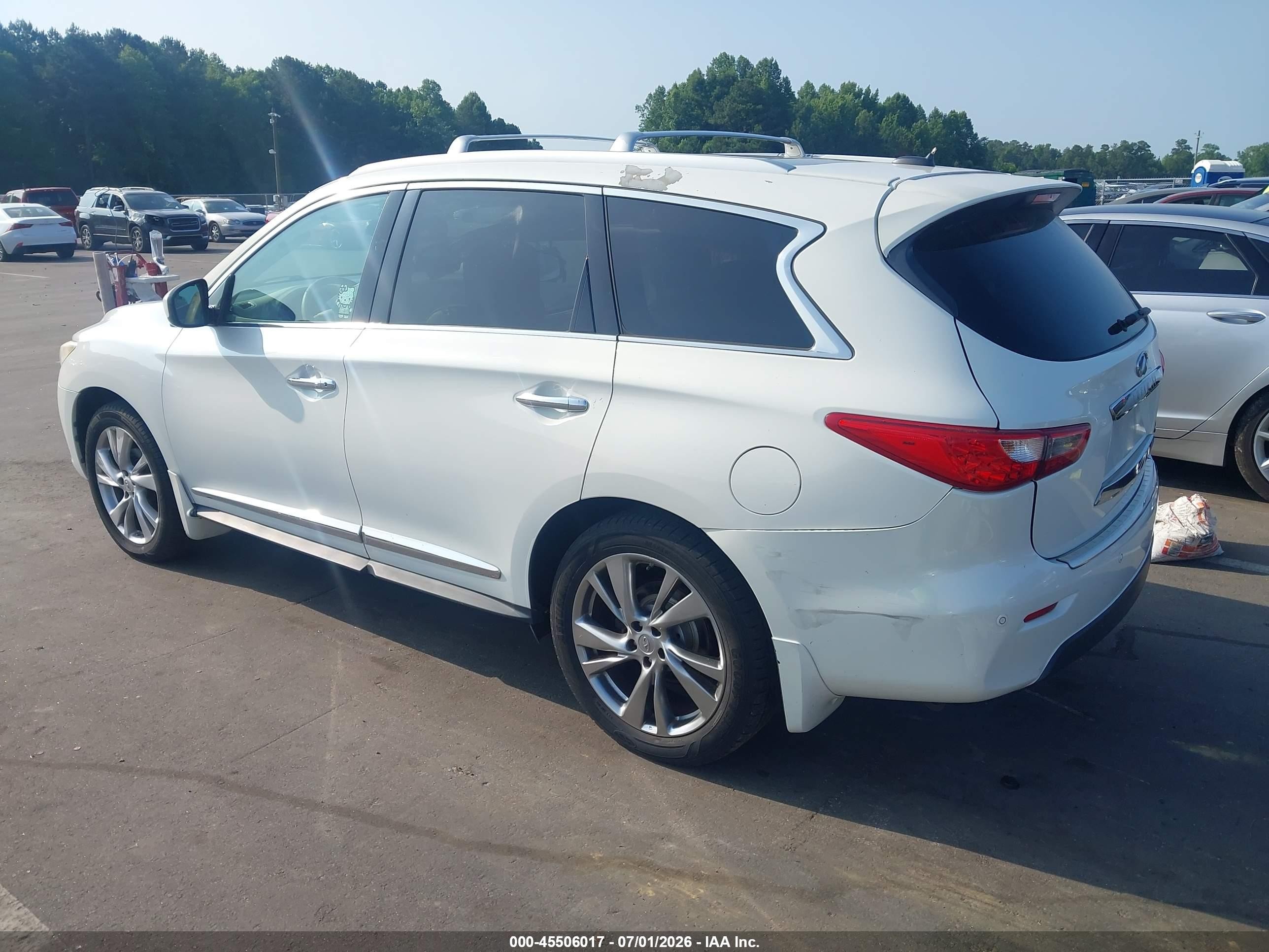 2014 Infiniti Qx60   White vin: 5N1AL0MM9EC502564