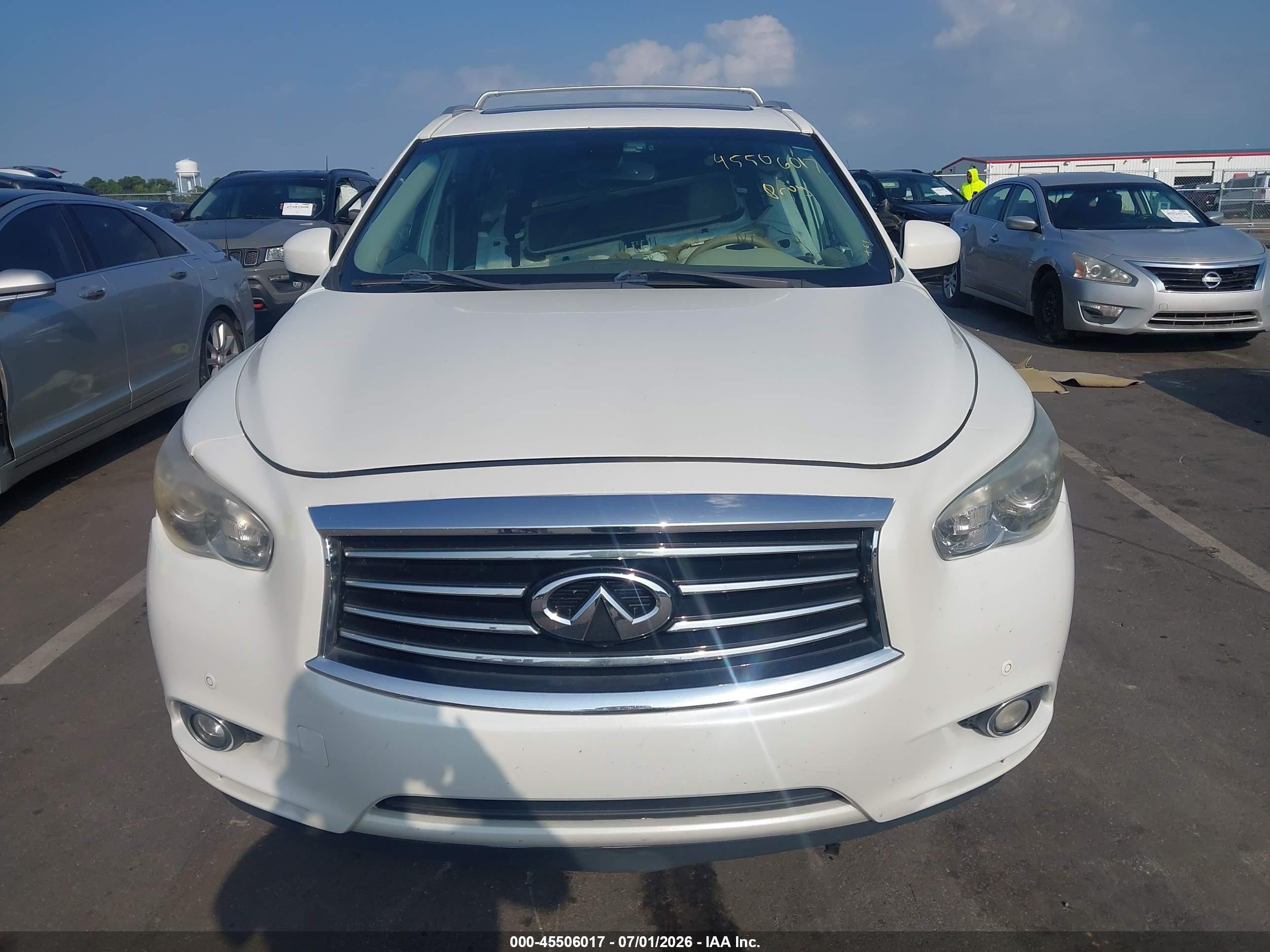 2014 Infiniti Qx60   White vin: 5N1AL0MM9EC502564