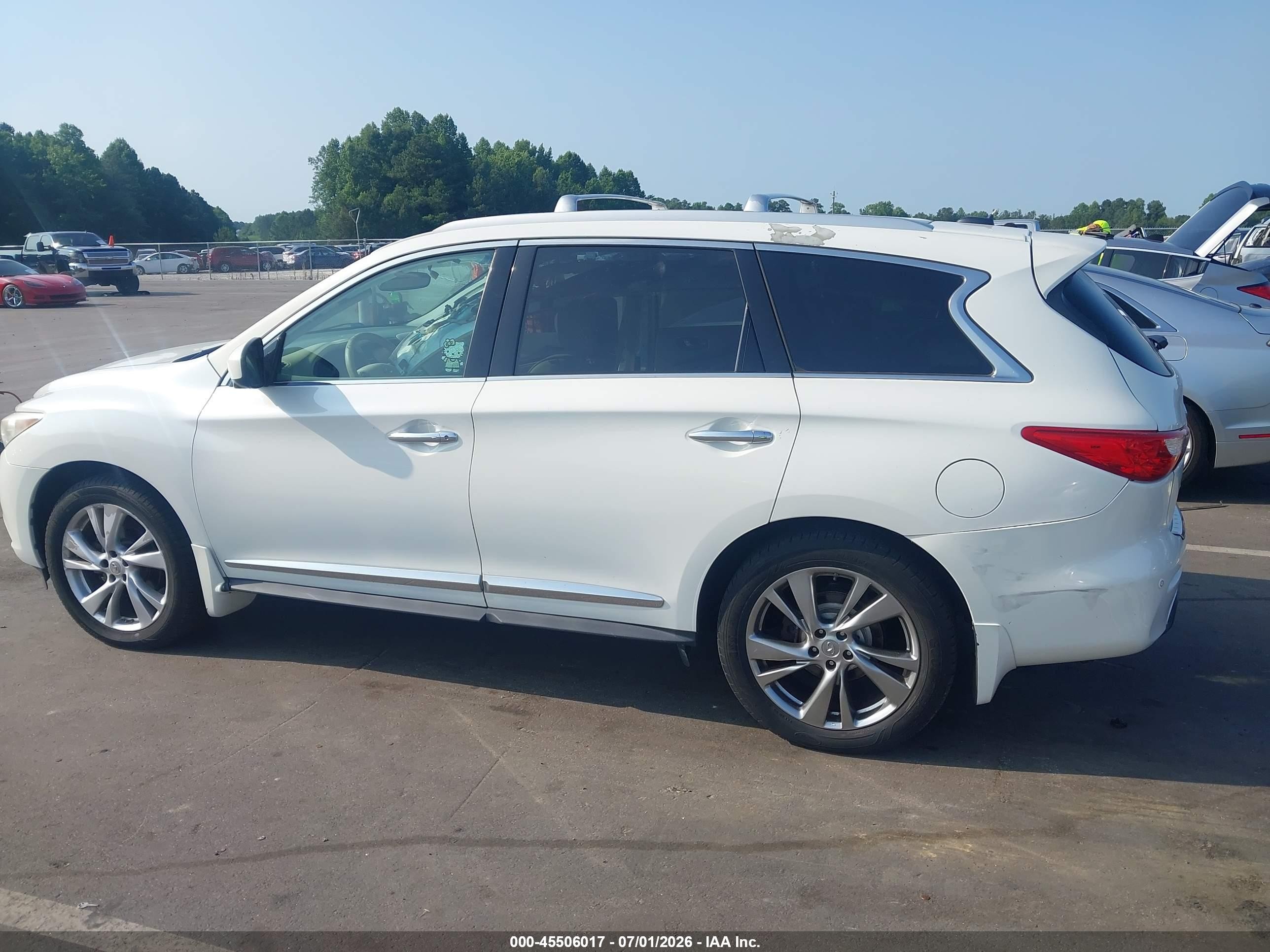 2014 Infiniti Qx60   White vin: 5N1AL0MM9EC502564