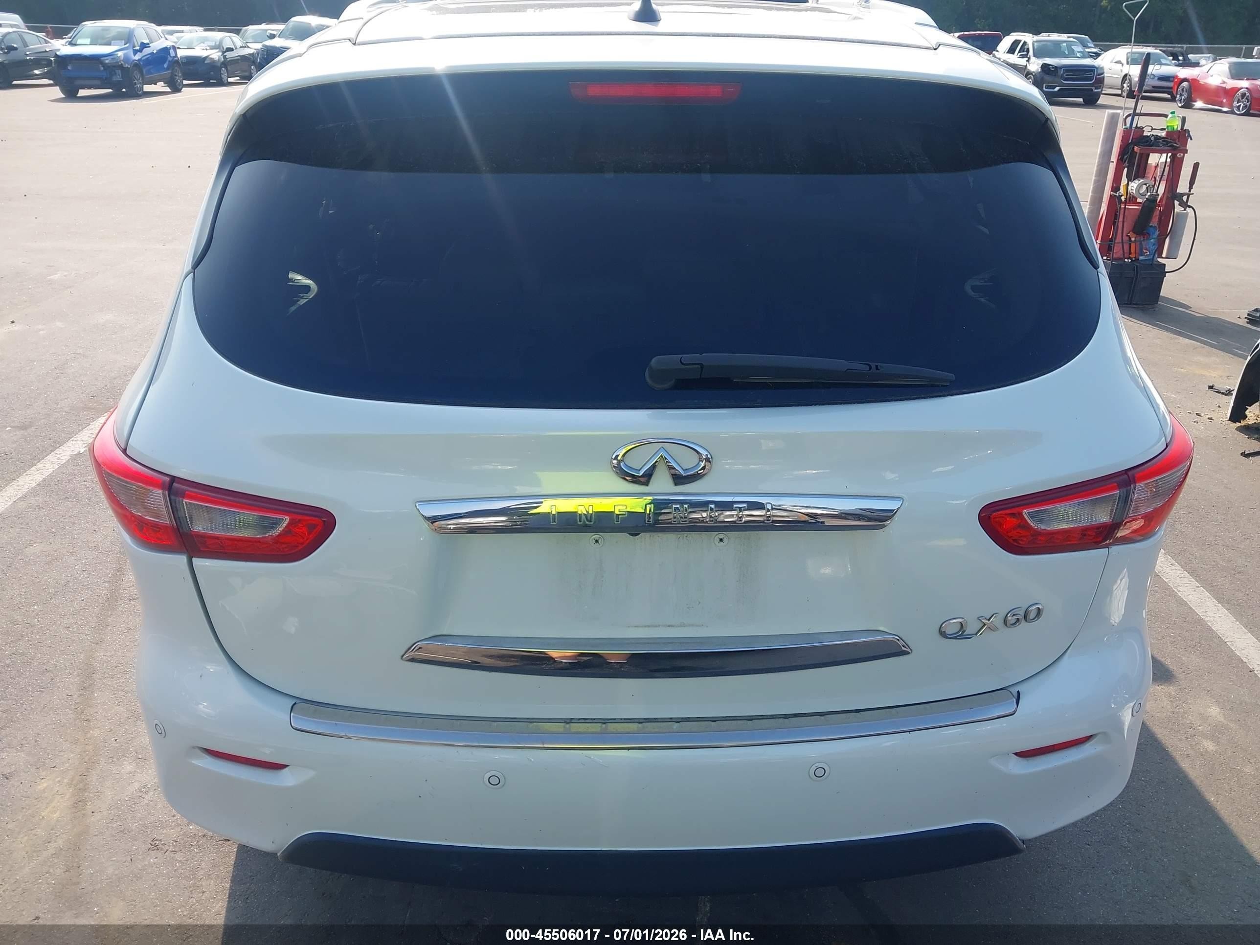 2014 Infiniti Qx60   White vin: 5N1AL0MM9EC502564