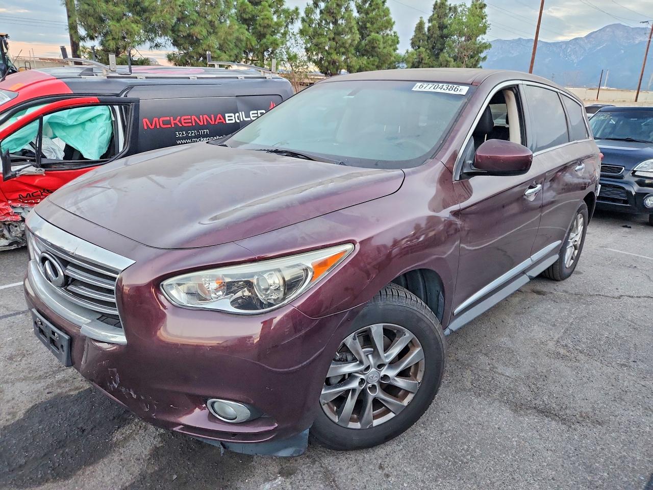 2014 Infiniti Qx60 Base Burgundy vin: 5N1AL0MM9EC505643