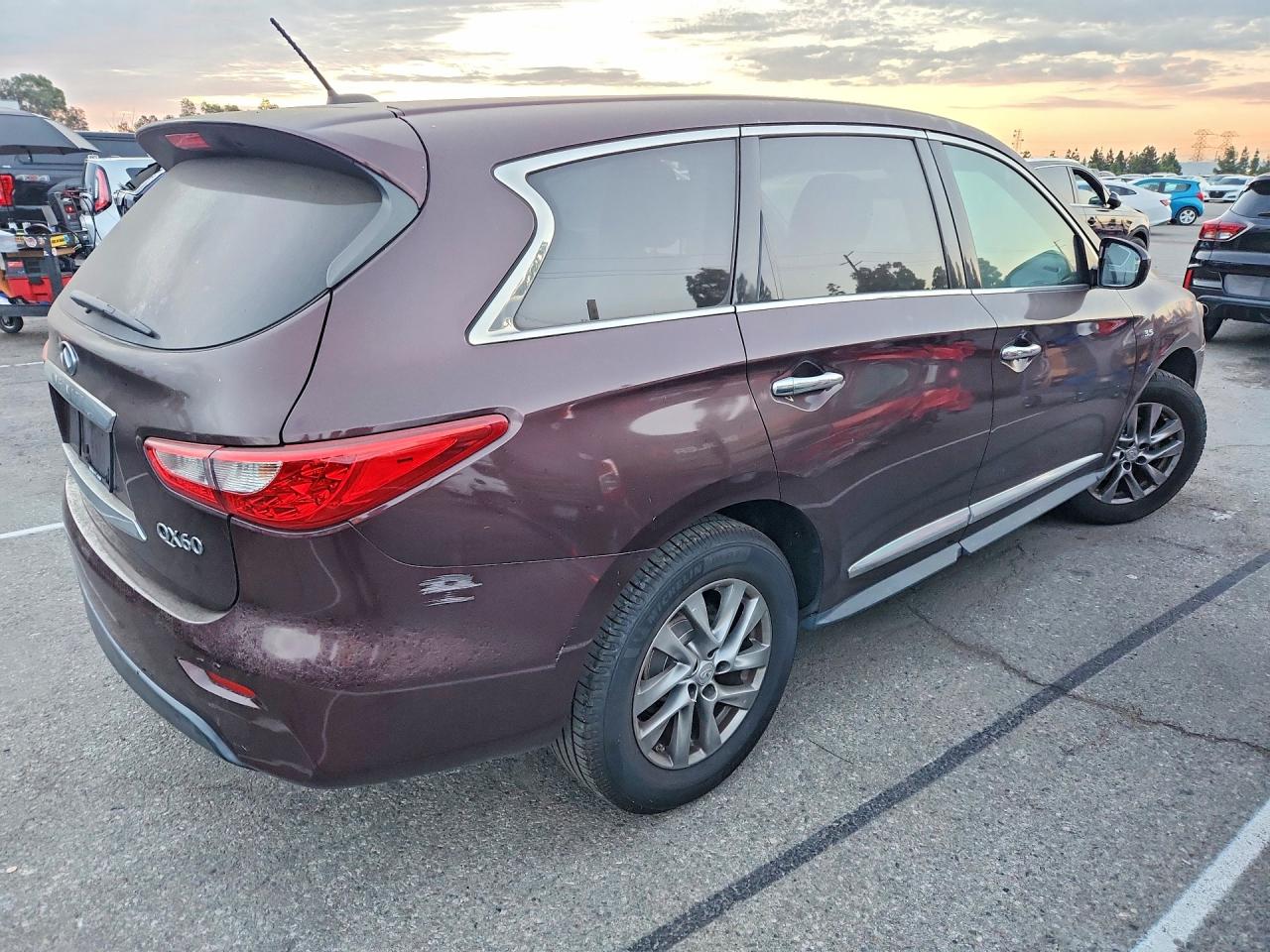 2014 Infiniti Qx60 Base Burgundy vin: 5N1AL0MM9EC505643