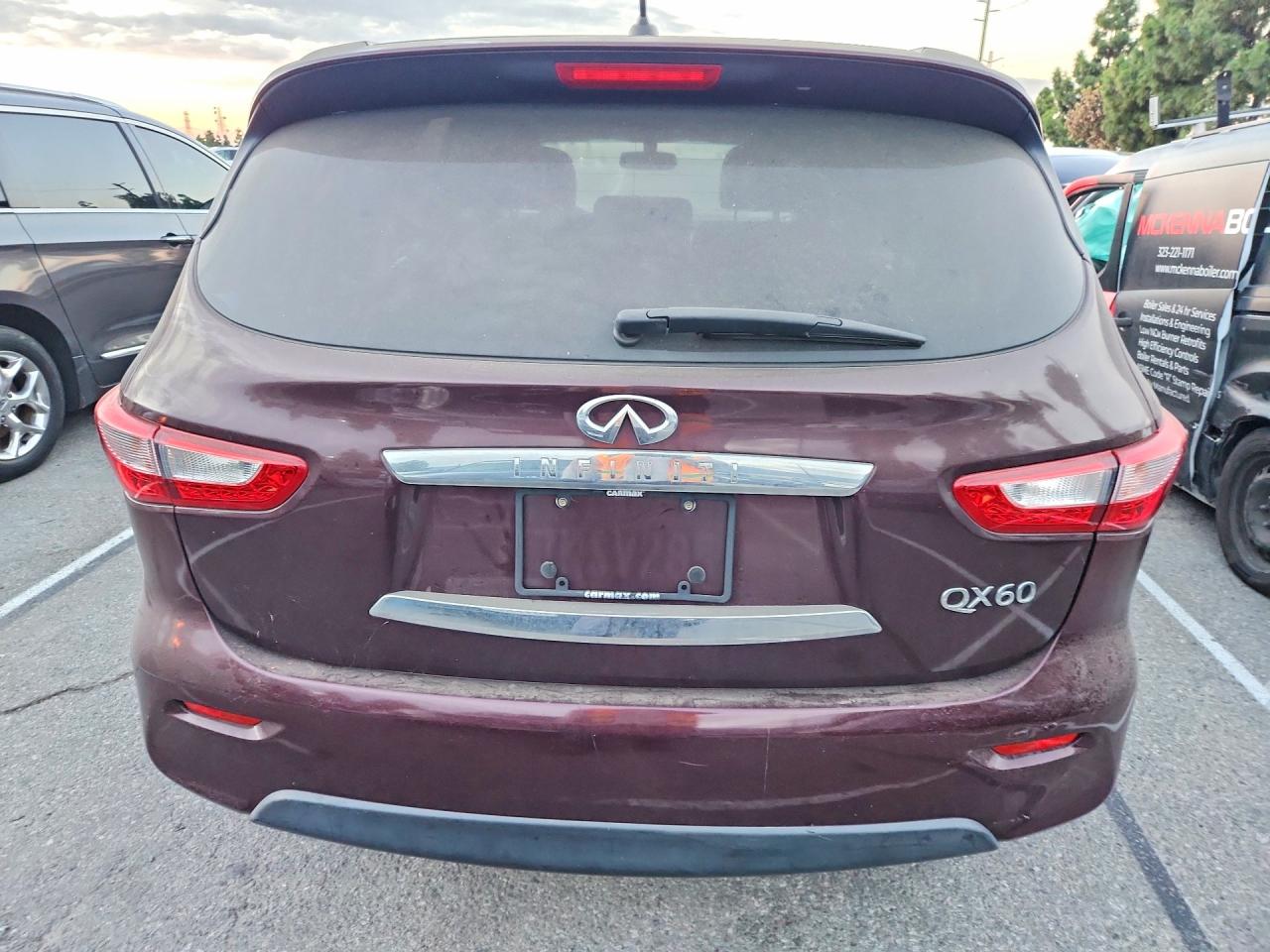 2014 Infiniti Qx60 Base Burgundy vin: 5N1AL0MM9EC505643
