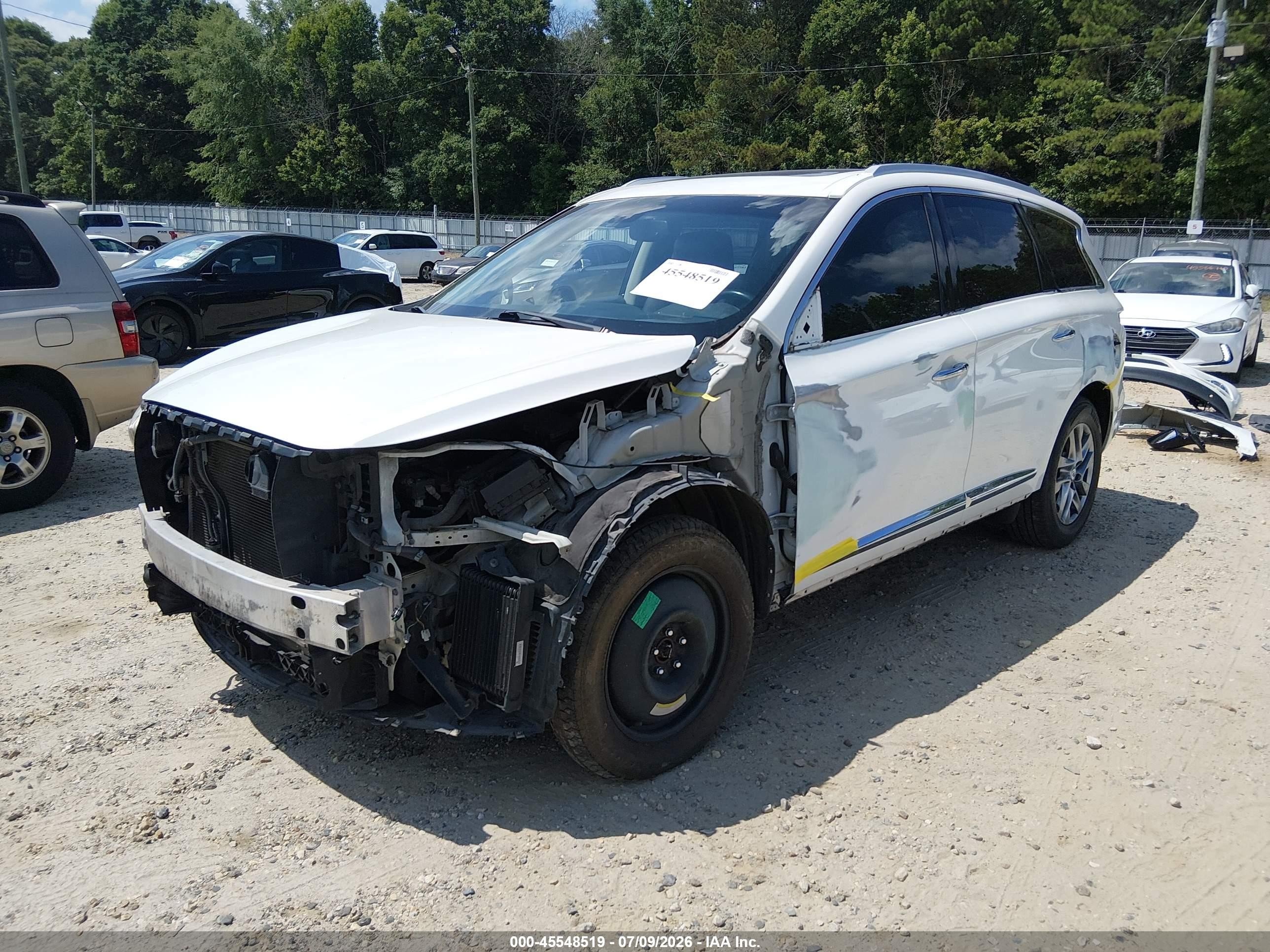 2014 Infiniti Qx60   White vin: 5N1AL0MM9EC508039