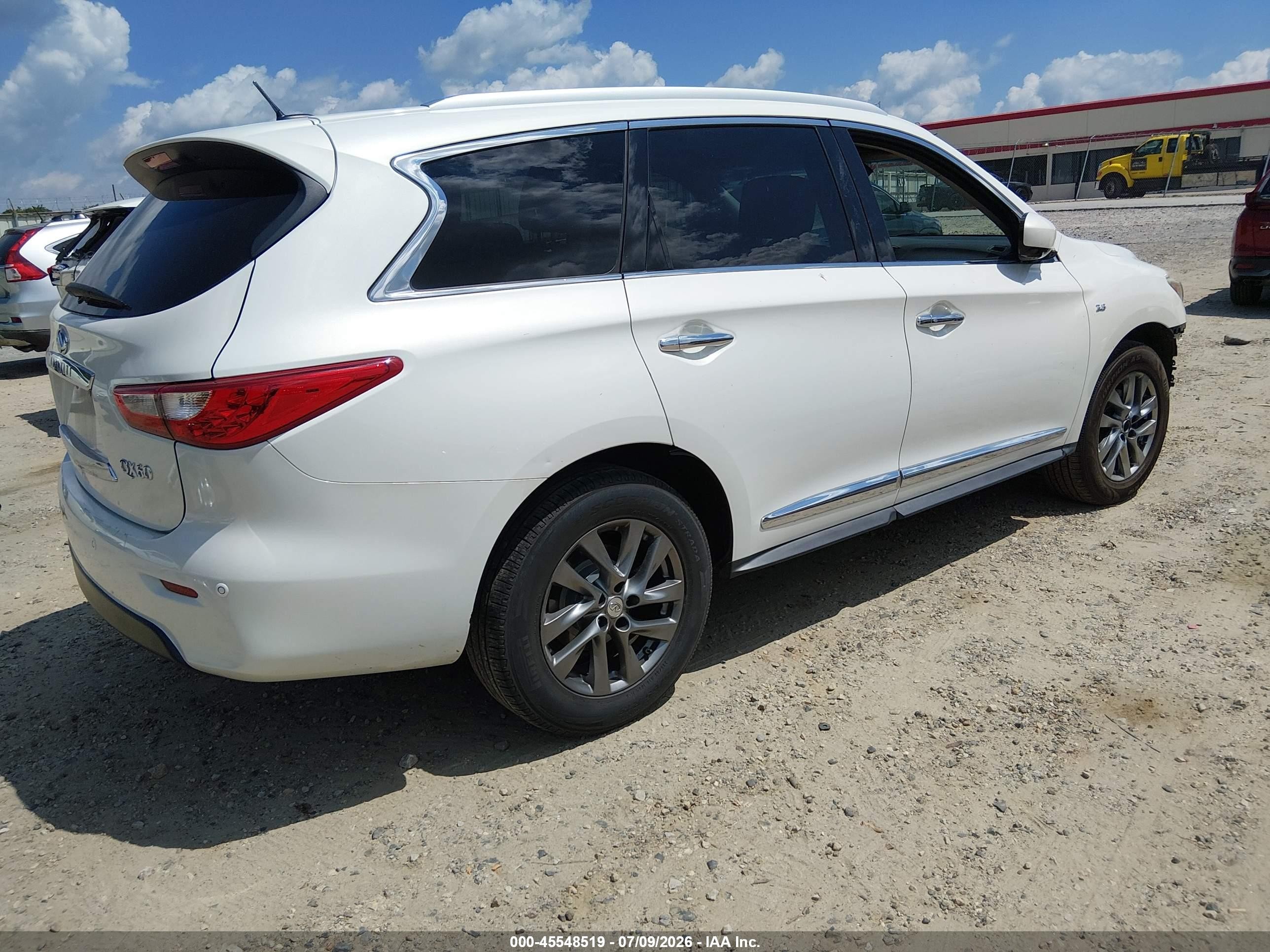 2014 Infiniti Qx60   White vin: 5N1AL0MM9EC508039