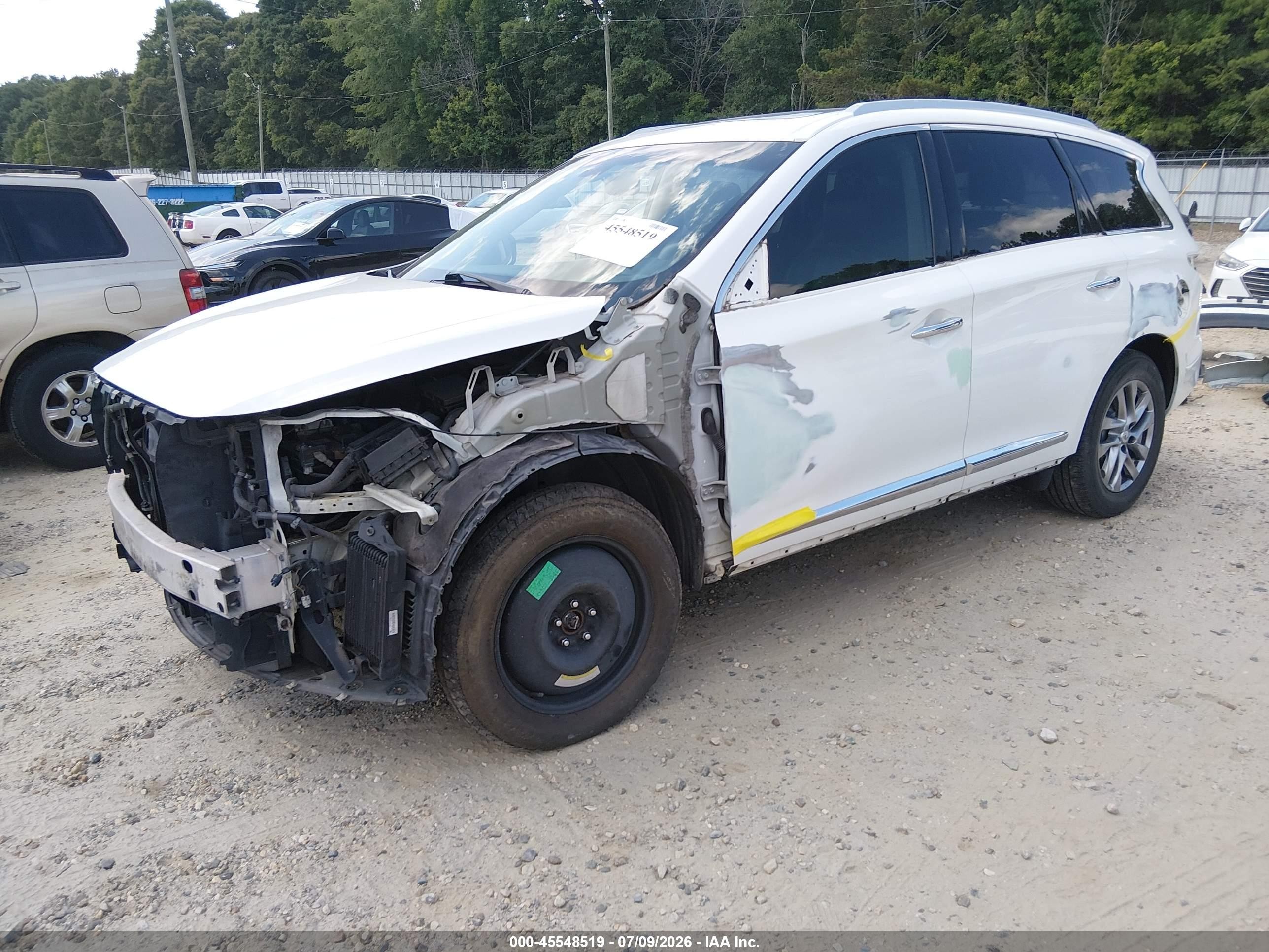 2014 Infiniti Qx60   White vin: 5N1AL0MM9EC508039