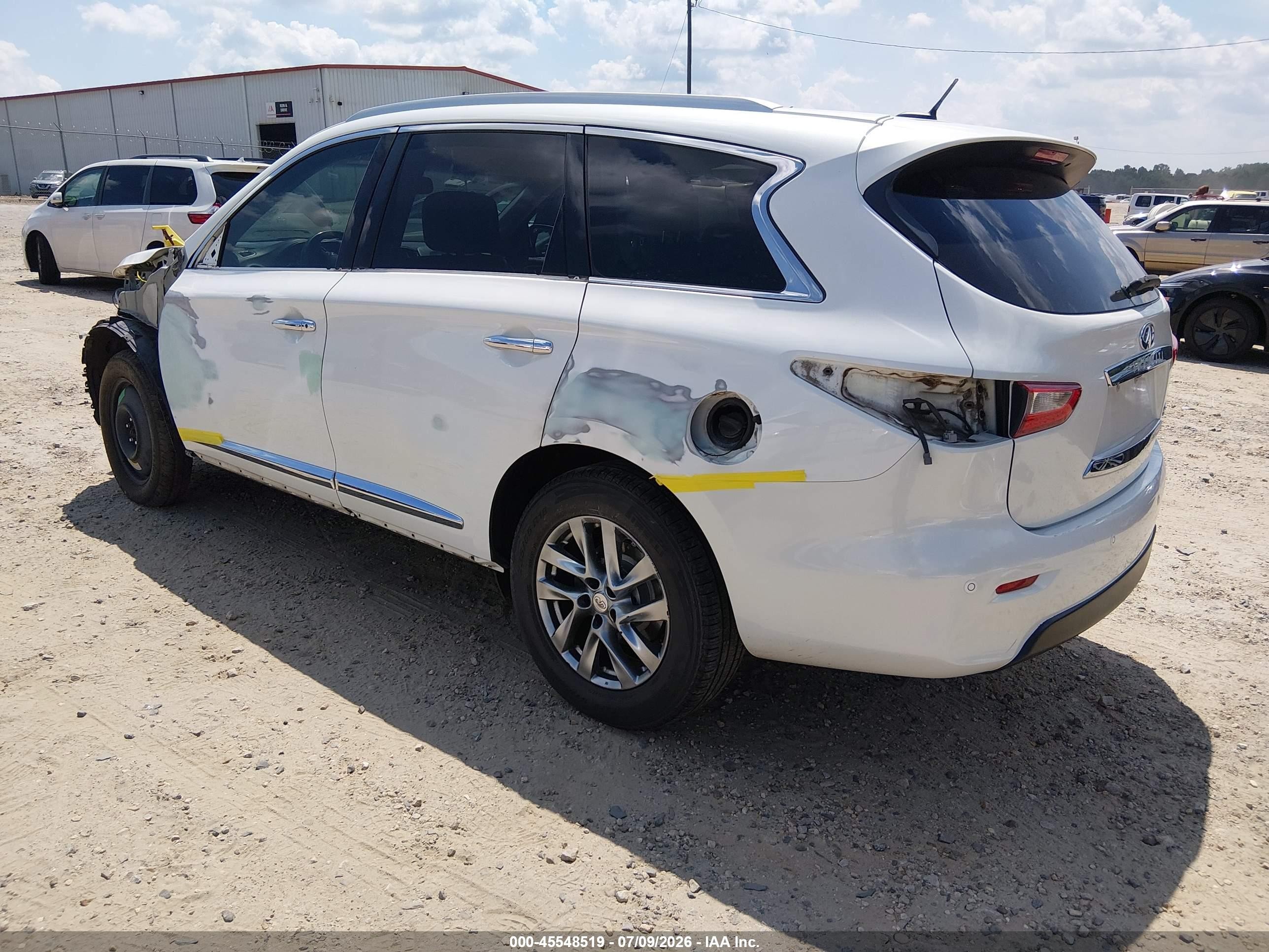 2014 Infiniti Qx60   White vin: 5N1AL0MM9EC508039