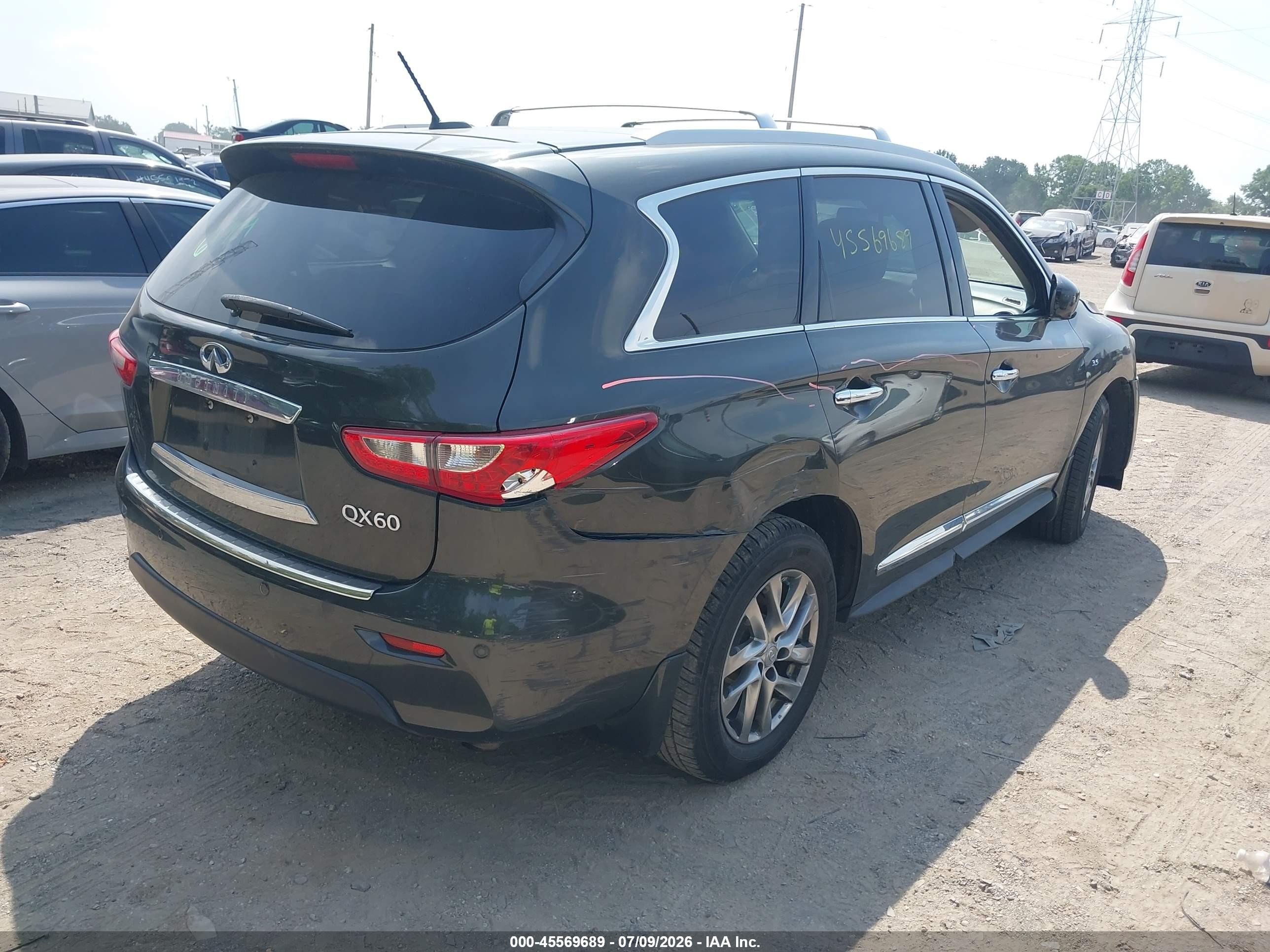 2014 Infiniti Qx60   Gray vin: 5N1AL0MM9EC508560