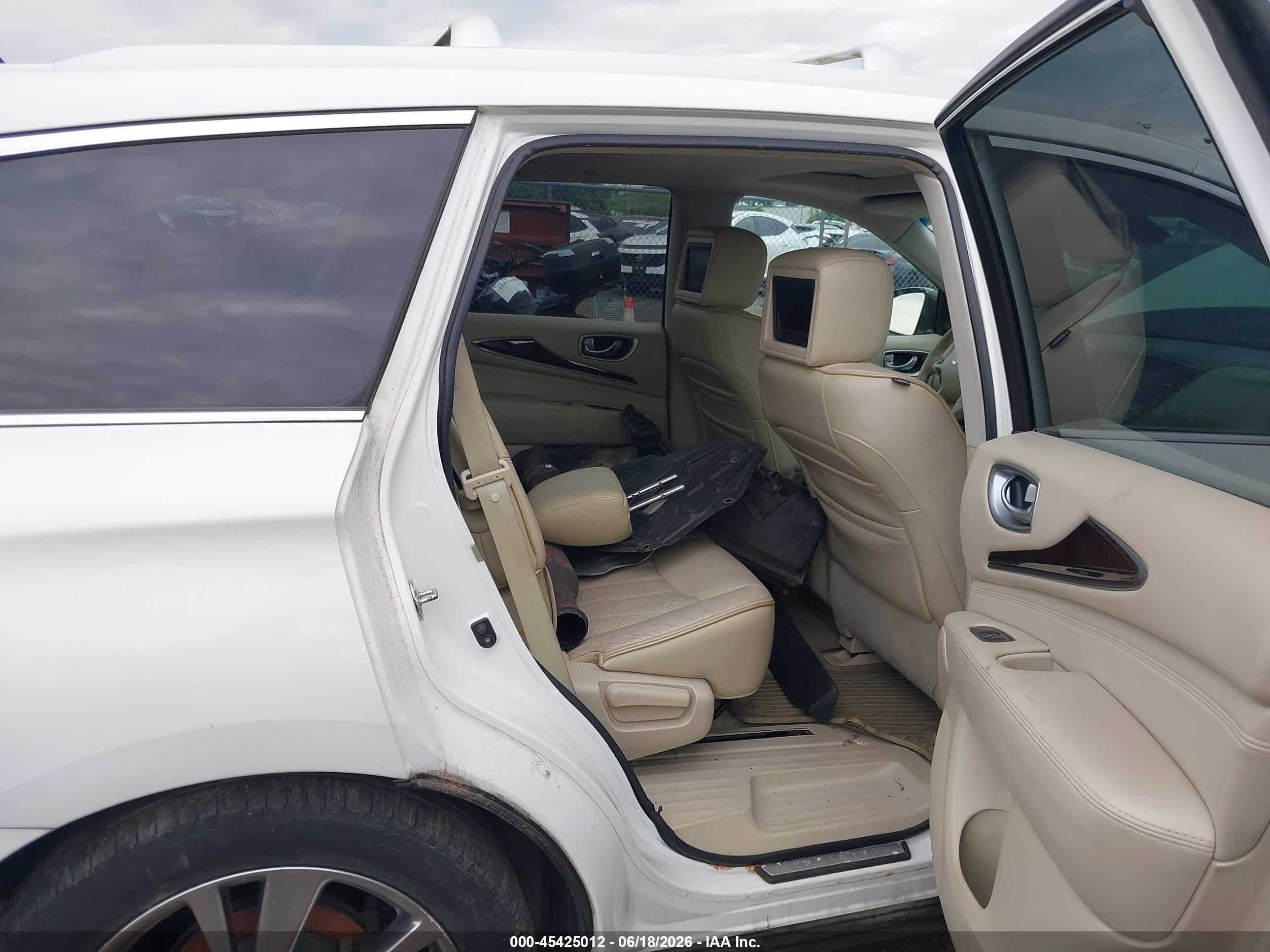 2014 Infiniti Qx60   White vin: 5N1AL0MM9EC531918