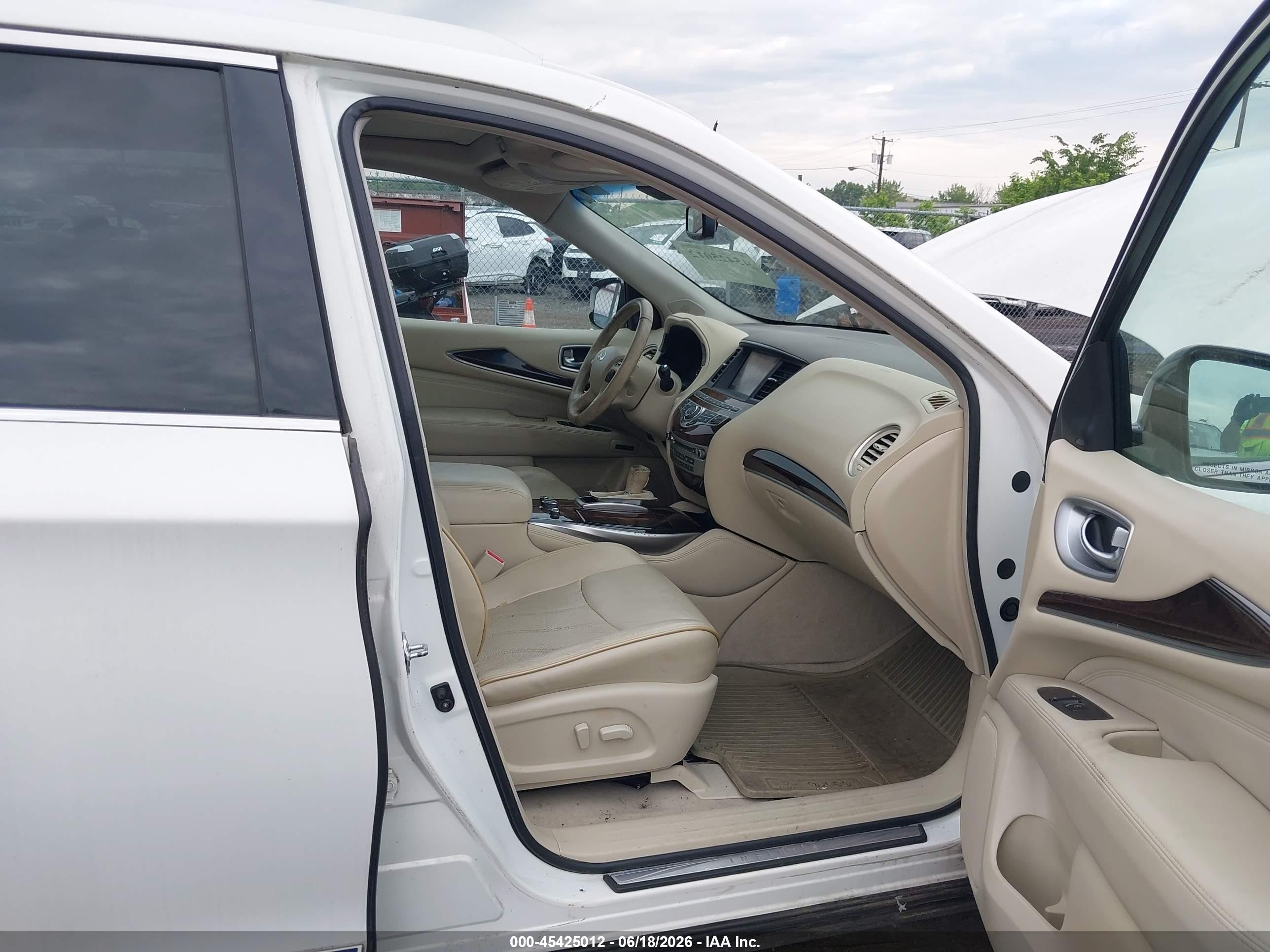 2014 Infiniti Qx60   White vin: 5N1AL0MM9EC531918