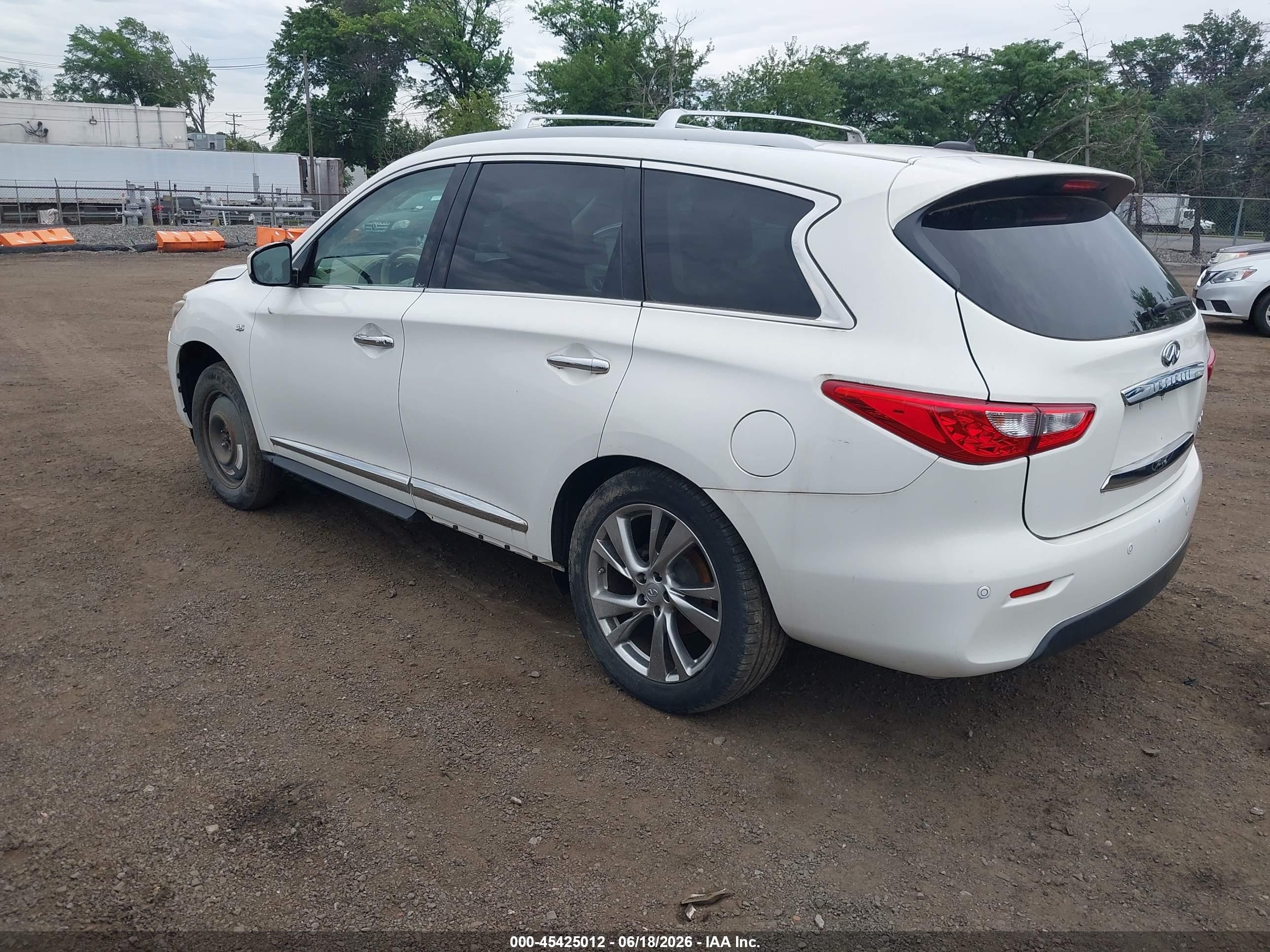 2014 Infiniti Qx60   White vin: 5N1AL0MM9EC531918