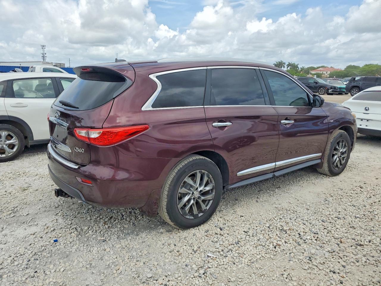 2014 Infiniti Qx60 Base Burgundy vin: 5N1AL0MM9EC540635