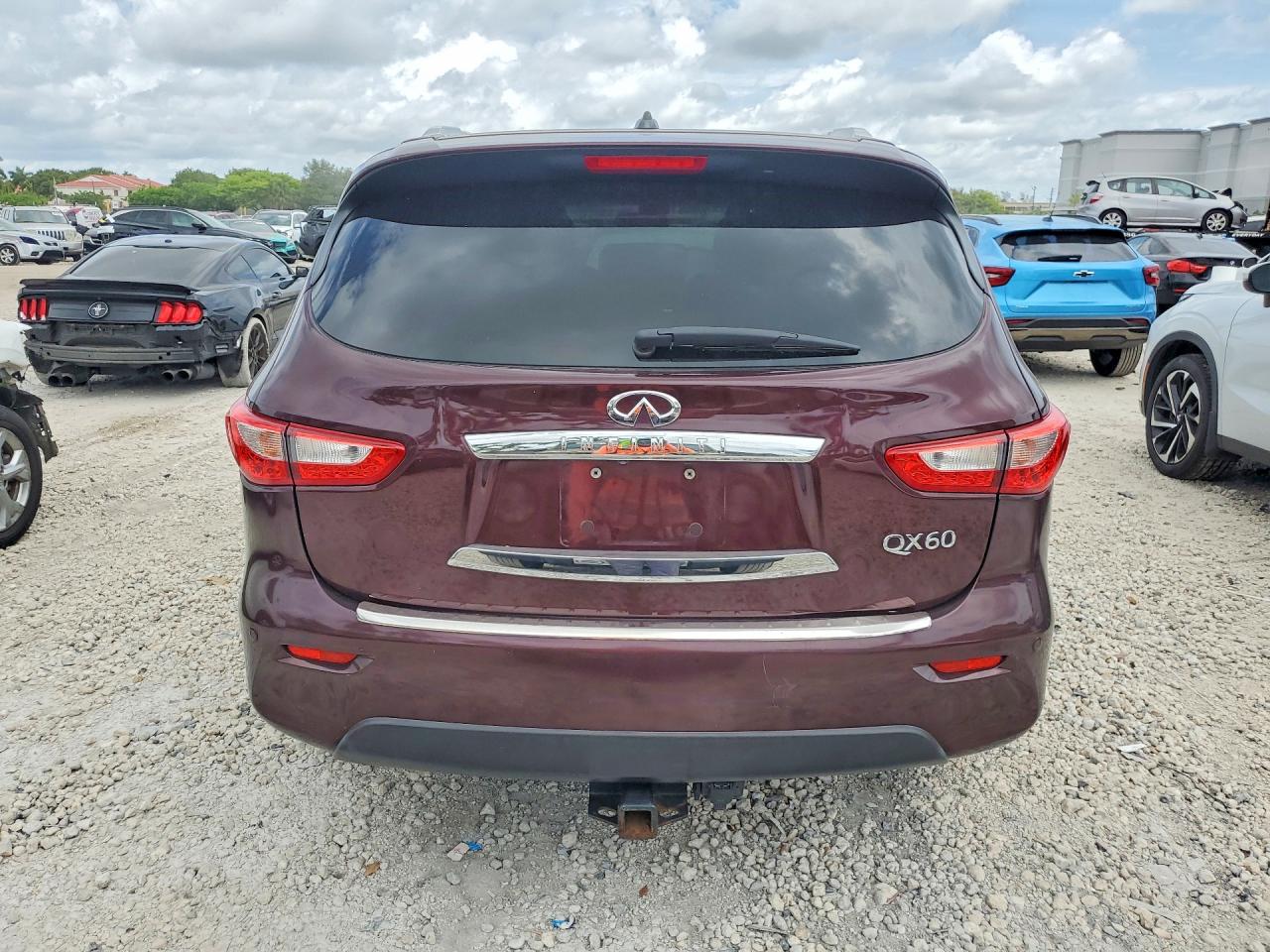 2014 Infiniti Qx60 Base Burgundy vin: 5N1AL0MM9EC540635