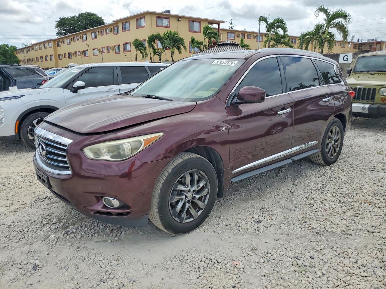 2014 Infiniti Qx60 Base Burgundy vin: 5N1AL0MM9EC540635