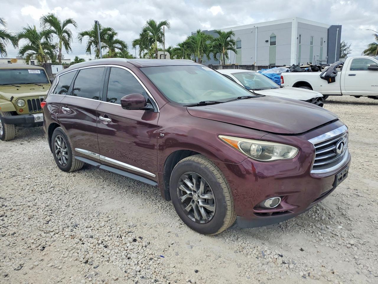 2014 Infiniti Qx60 Base Burgundy vin: 5N1AL0MM9EC540635
