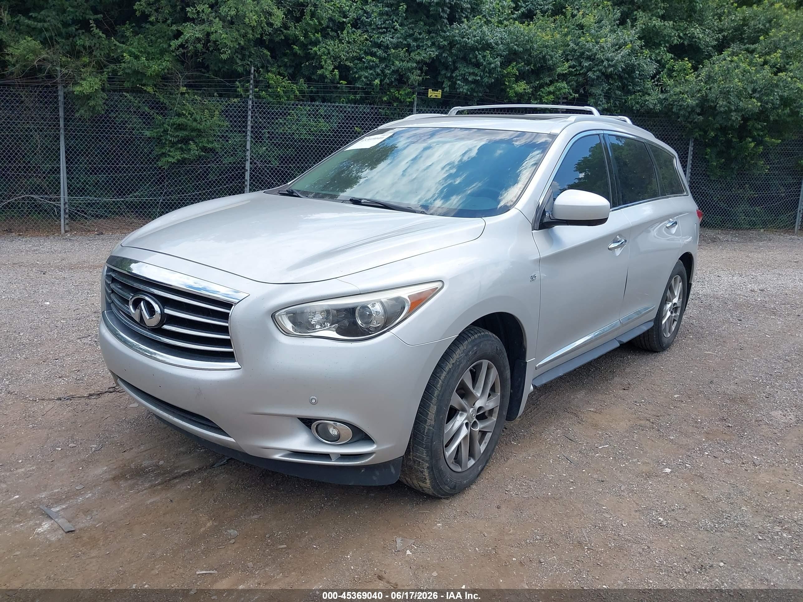 2014 Infiniti Qx60   Silver vin: 5N1AL0MM9EC543745