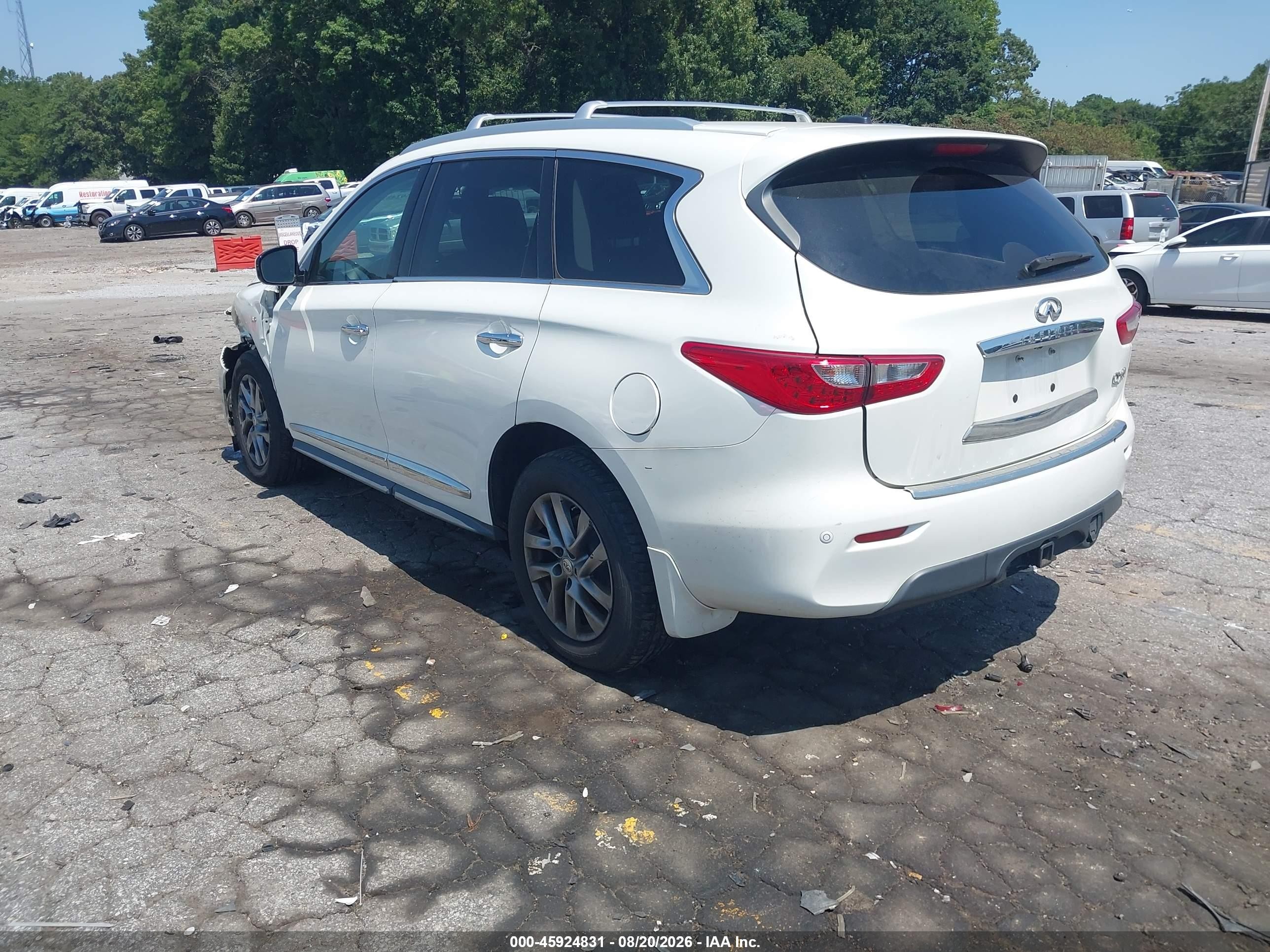 2014 Infiniti Qx60 White vin: 5N1AL0MM9EC545981