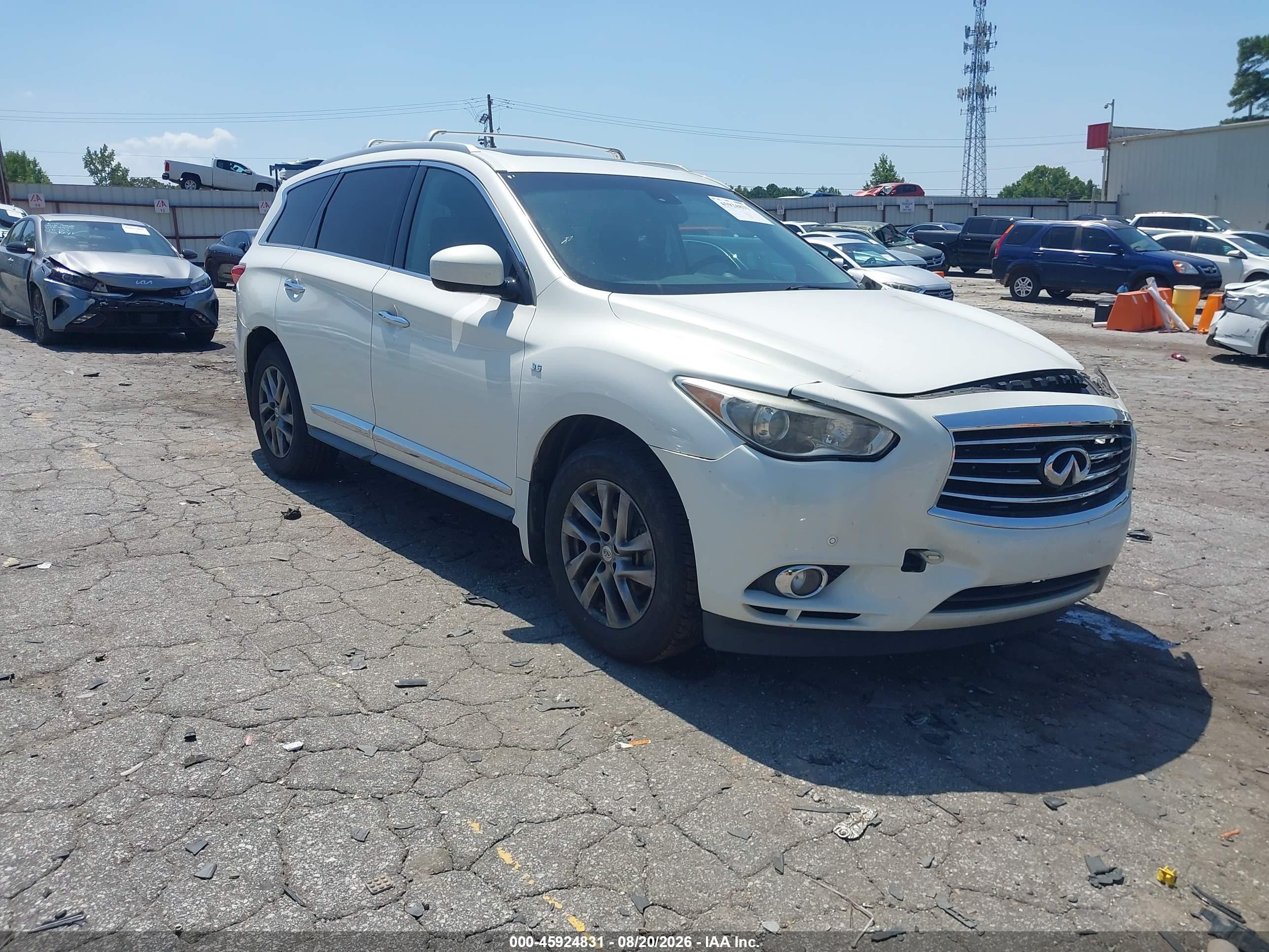 2014 Infiniti Qx60 Белый vin: 5N1AL0MM9EC545981