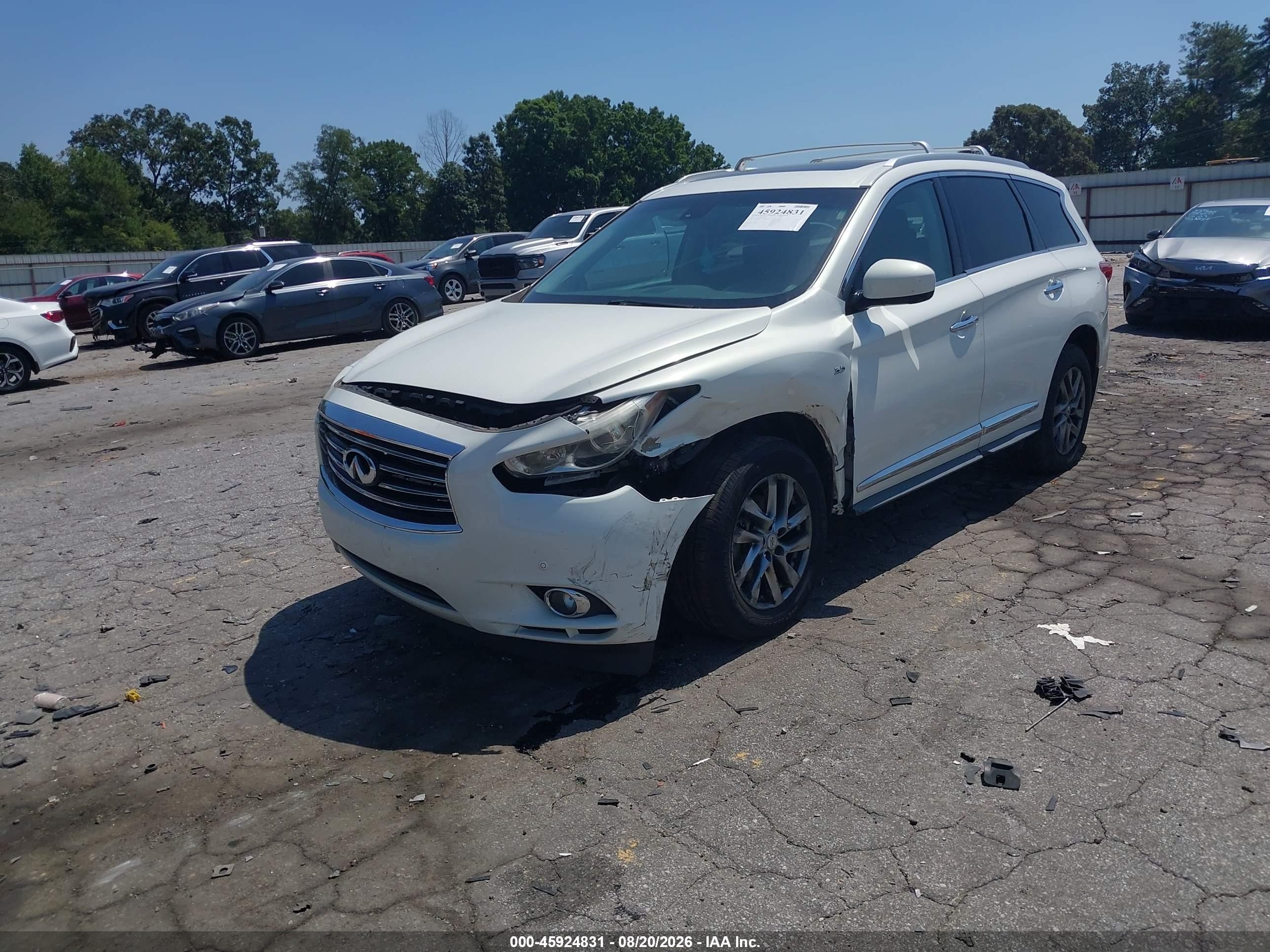 2014 Infiniti Qx60 White vin: 5N1AL0MM9EC545981