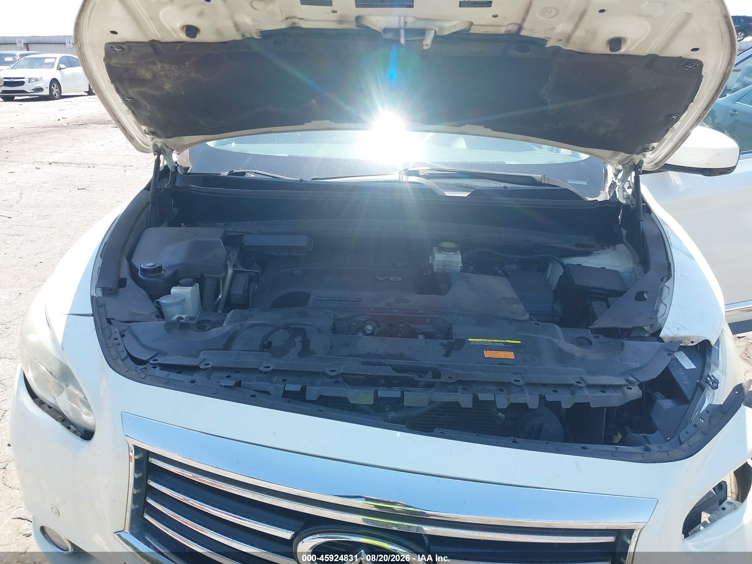 2014 Infiniti Qx60 White vin: 5N1AL0MM9EC545981