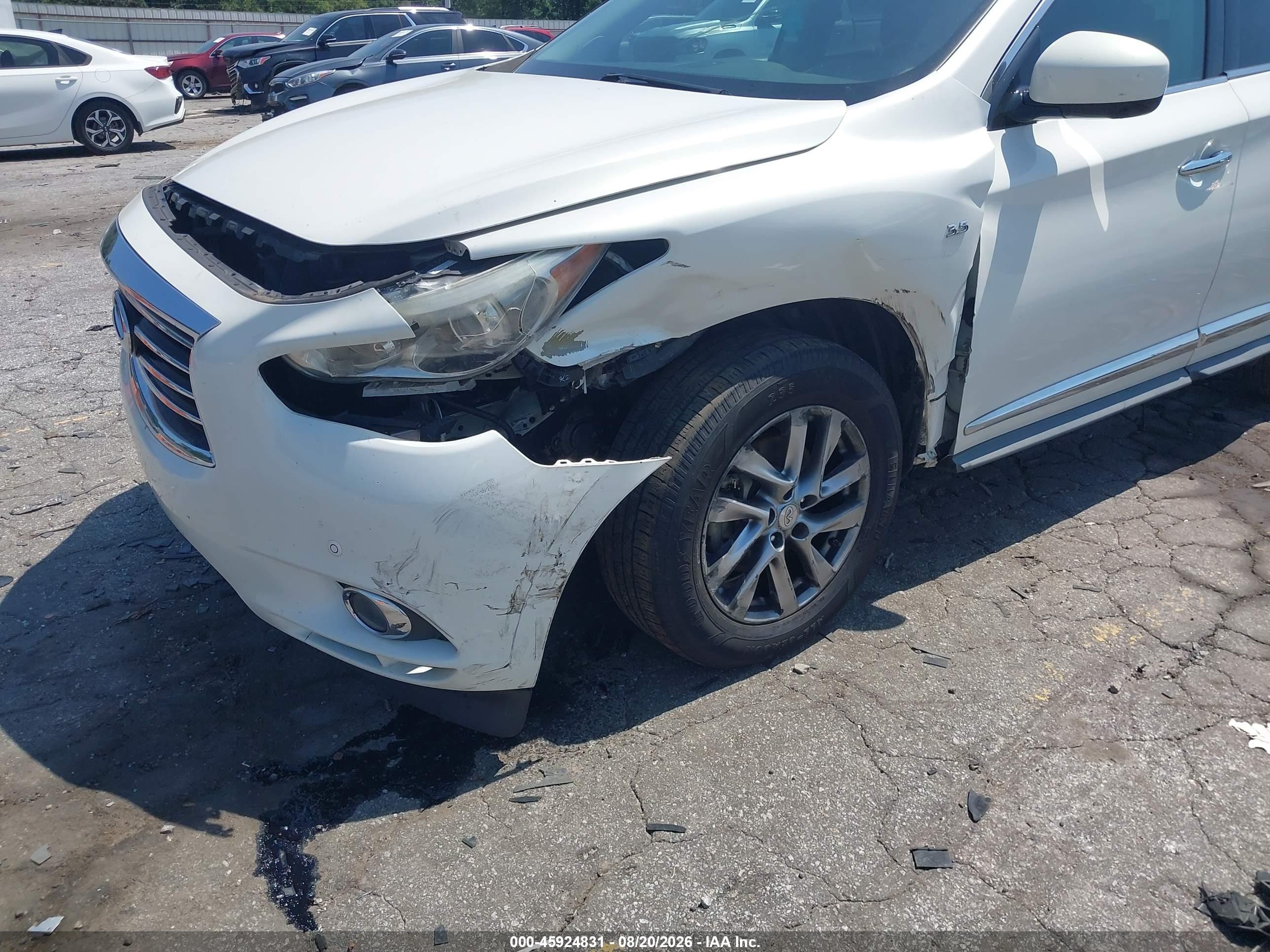 2014 Infiniti Qx60 White vin: 5N1AL0MM9EC545981