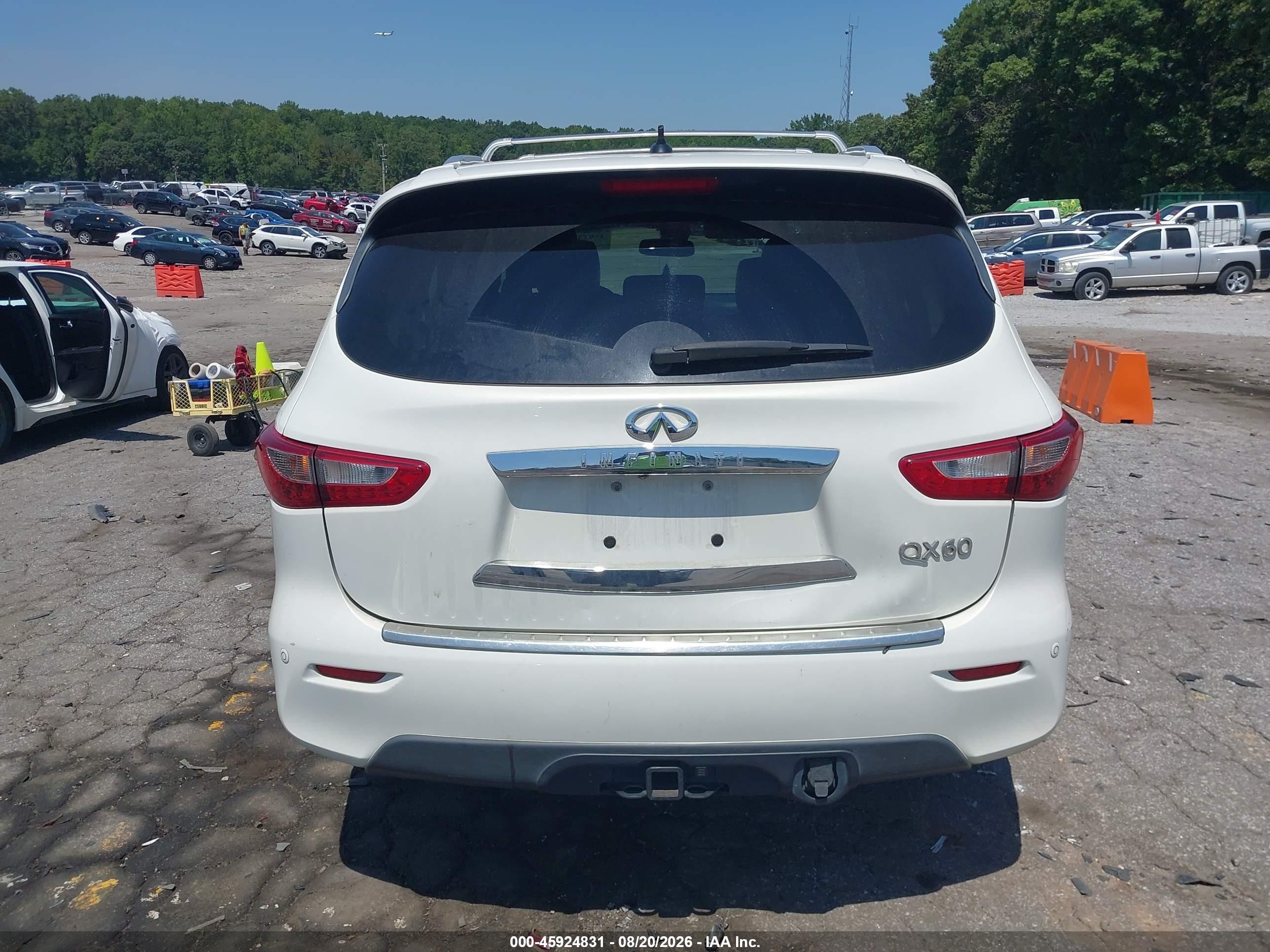 2014 Infiniti Qx60 White vin: 5N1AL0MM9EC545981