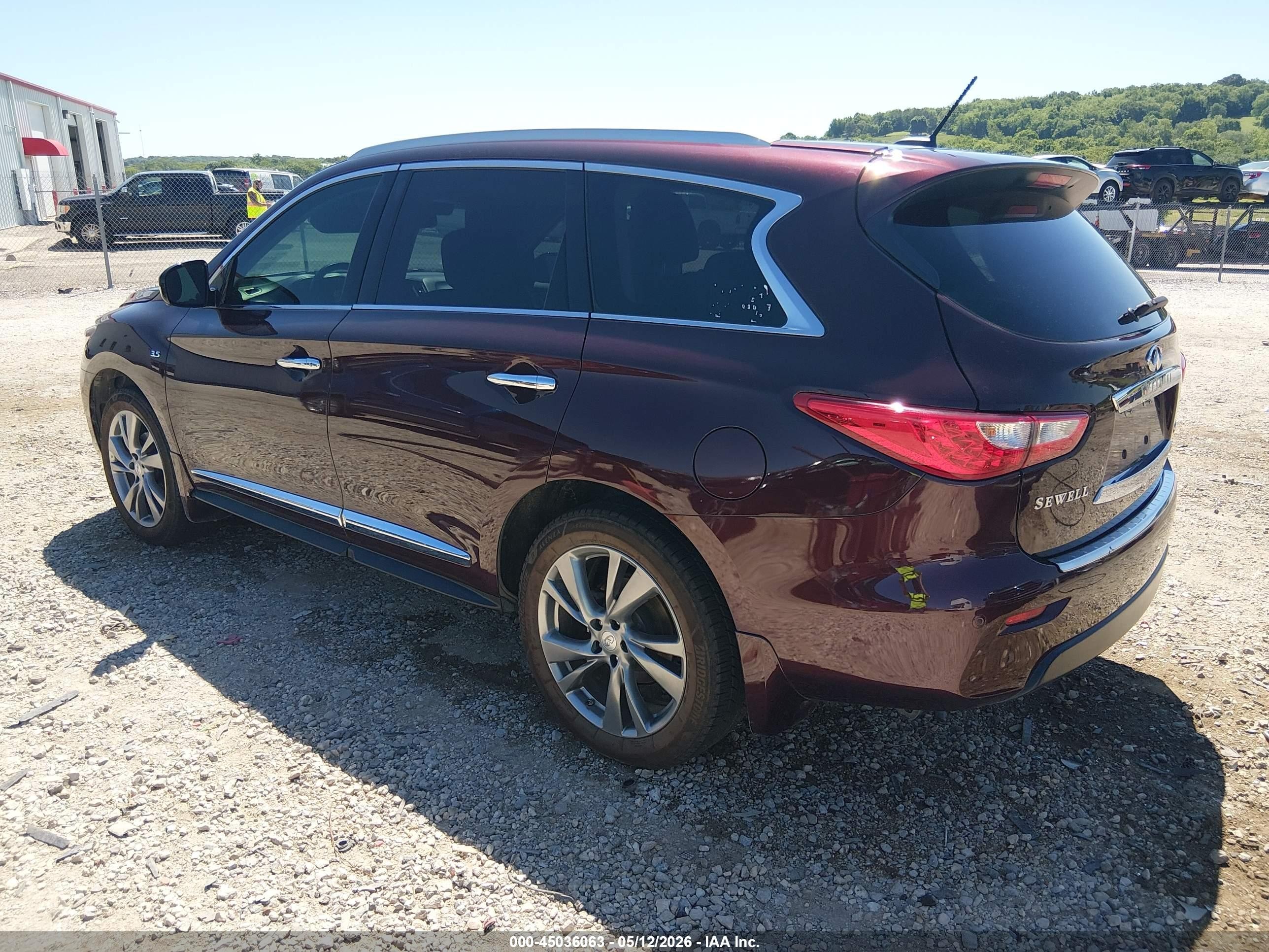 2014 Infiniti Qx60 Burgundy vin: 5N1AL0MM9EC547844