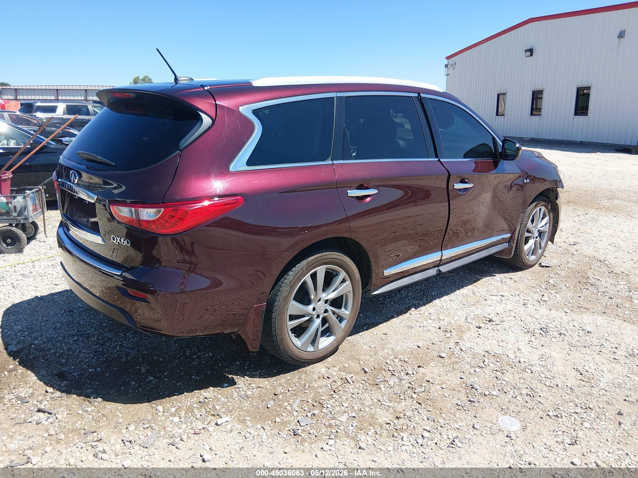 2014 Infiniti Qx60 Burgundy vin: 5N1AL0MM9EC547844