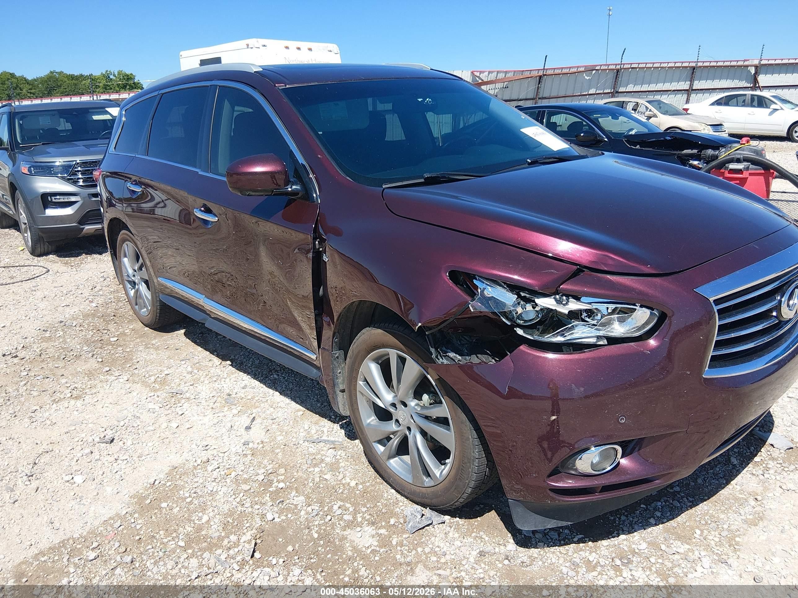 2014 Infiniti Qx60 Burgundy vin: 5N1AL0MM9EC547844