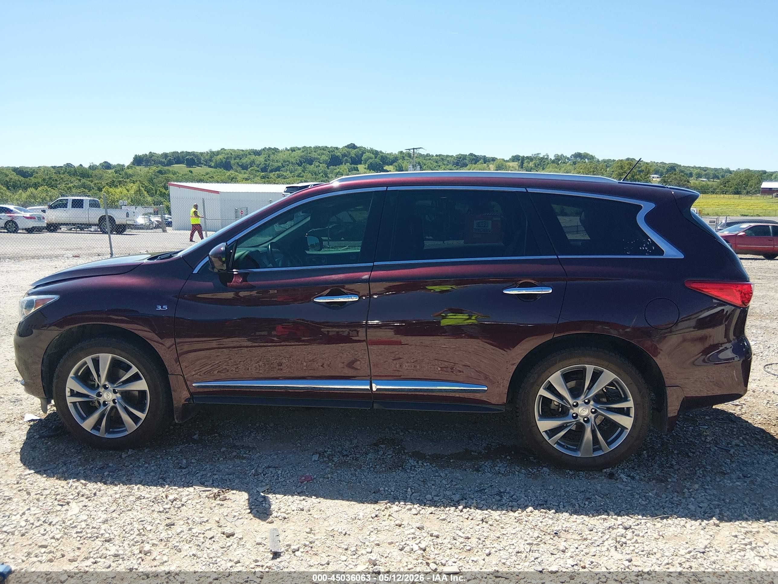 2014 Infiniti Qx60 Burgundy vin: 5N1AL0MM9EC547844