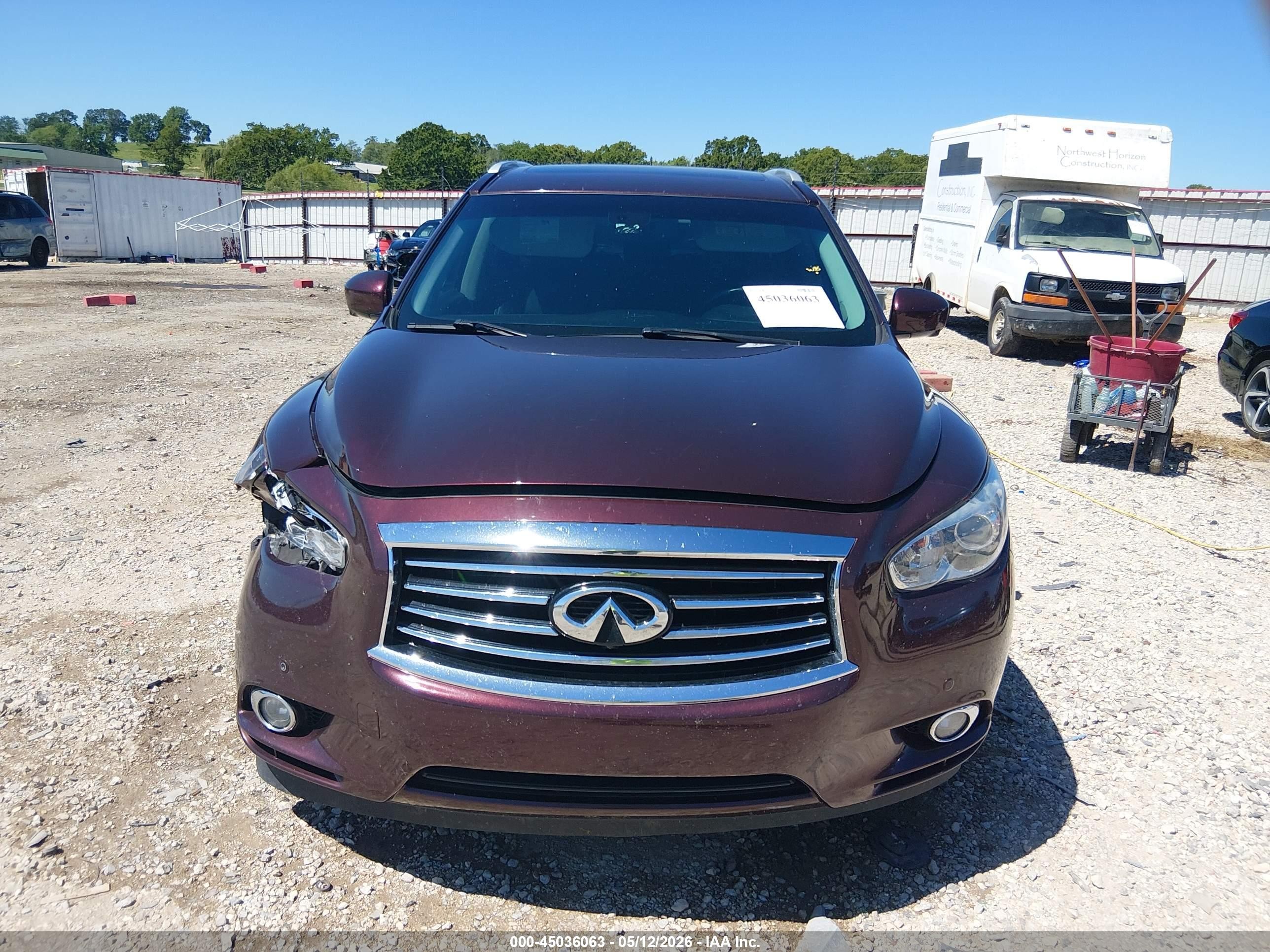 2014 Infiniti Qx60 Burgundy vin: 5N1AL0MM9EC547844