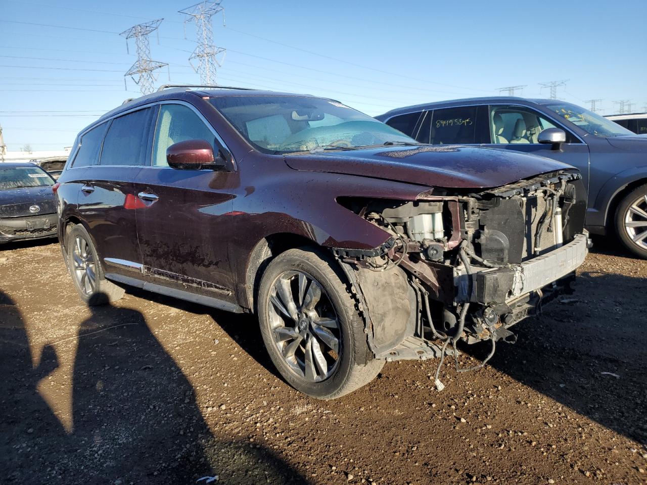 2014 Infiniti Qx60 Maroon vin: 5N1AL0MM9EC553756