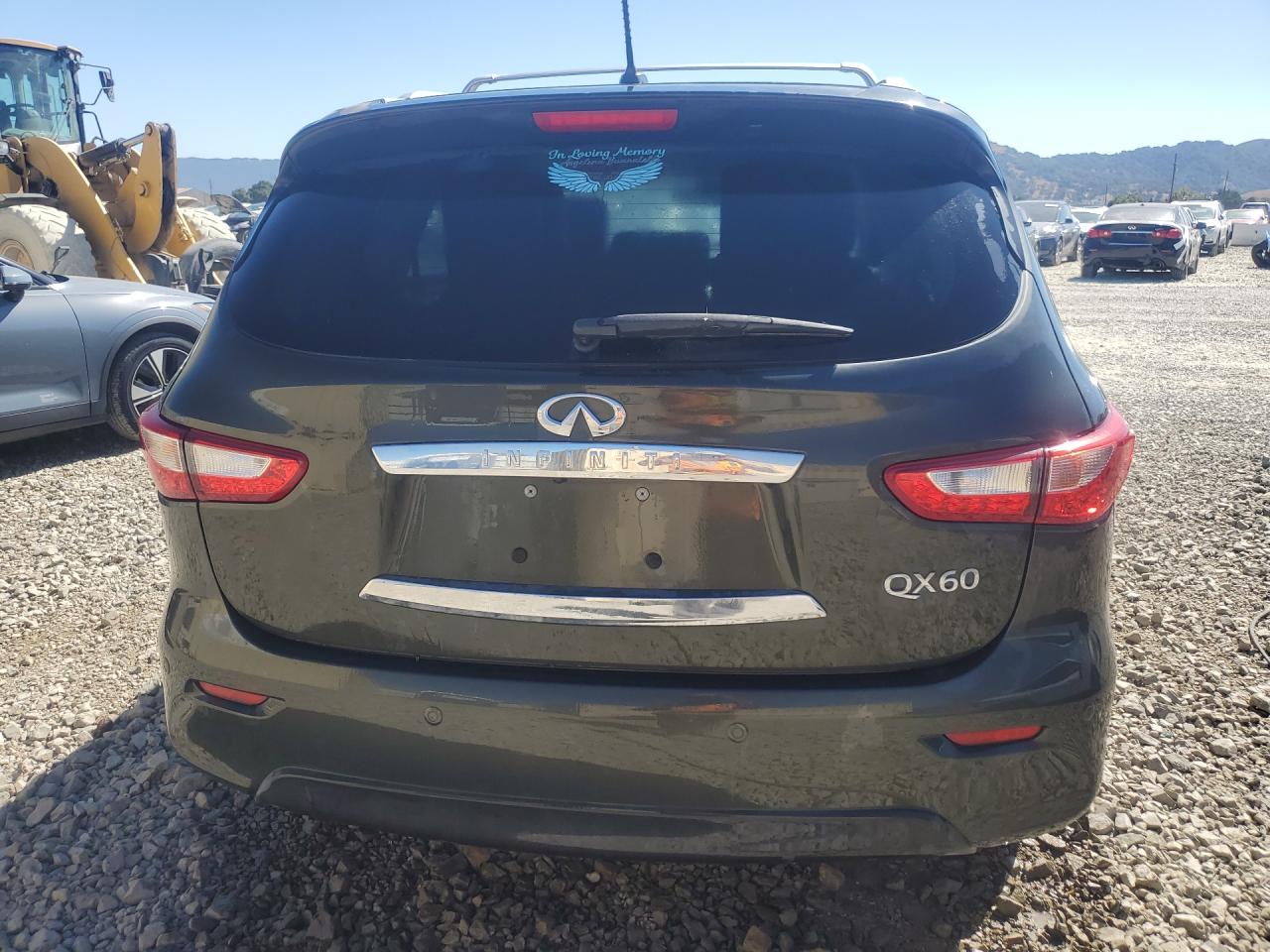 2015 Infiniti Qx60 Base Green vin: 5N1AL0MM9FC509581 Damage: Rear Bumper, Chipped, 2