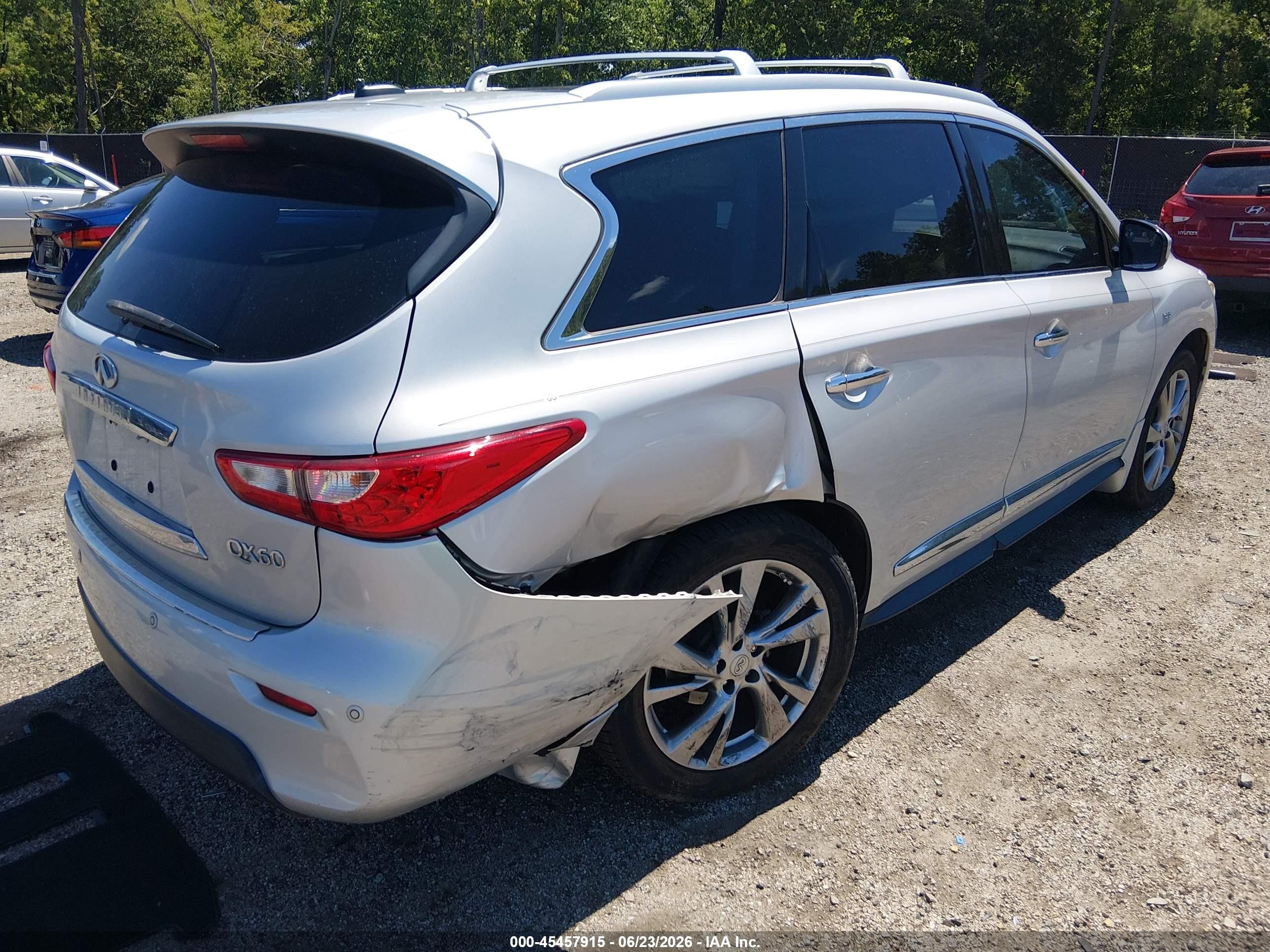 2015 Infiniti Qx60 Gray vin: 5N1AL0MM9FC511864