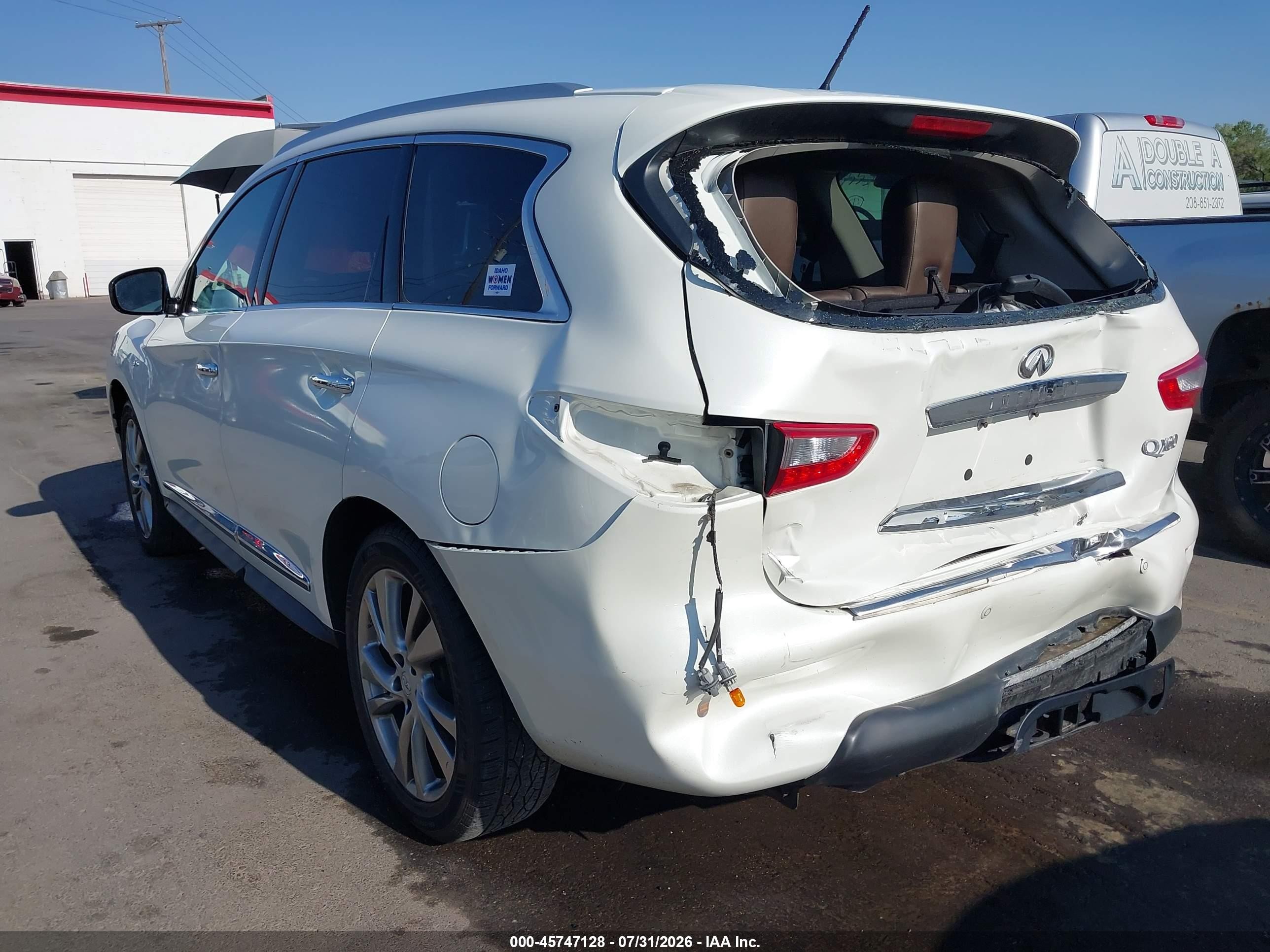 2015 Infiniti Qx60 White vin: 5N1AL0MM9FC535372