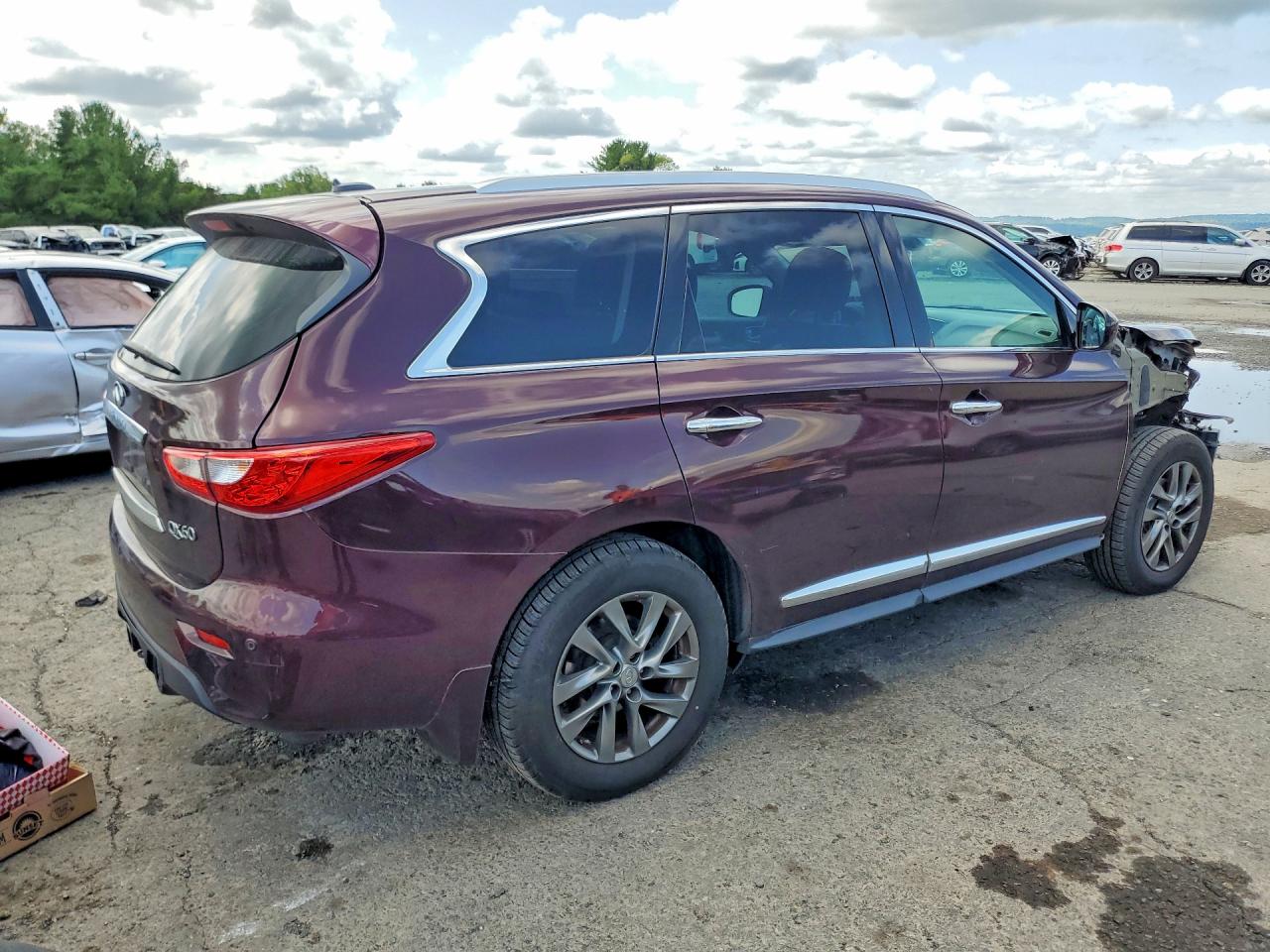 2015 Infiniti Qx60 Base Maroon vin: 5N1AL0MM9FC539194