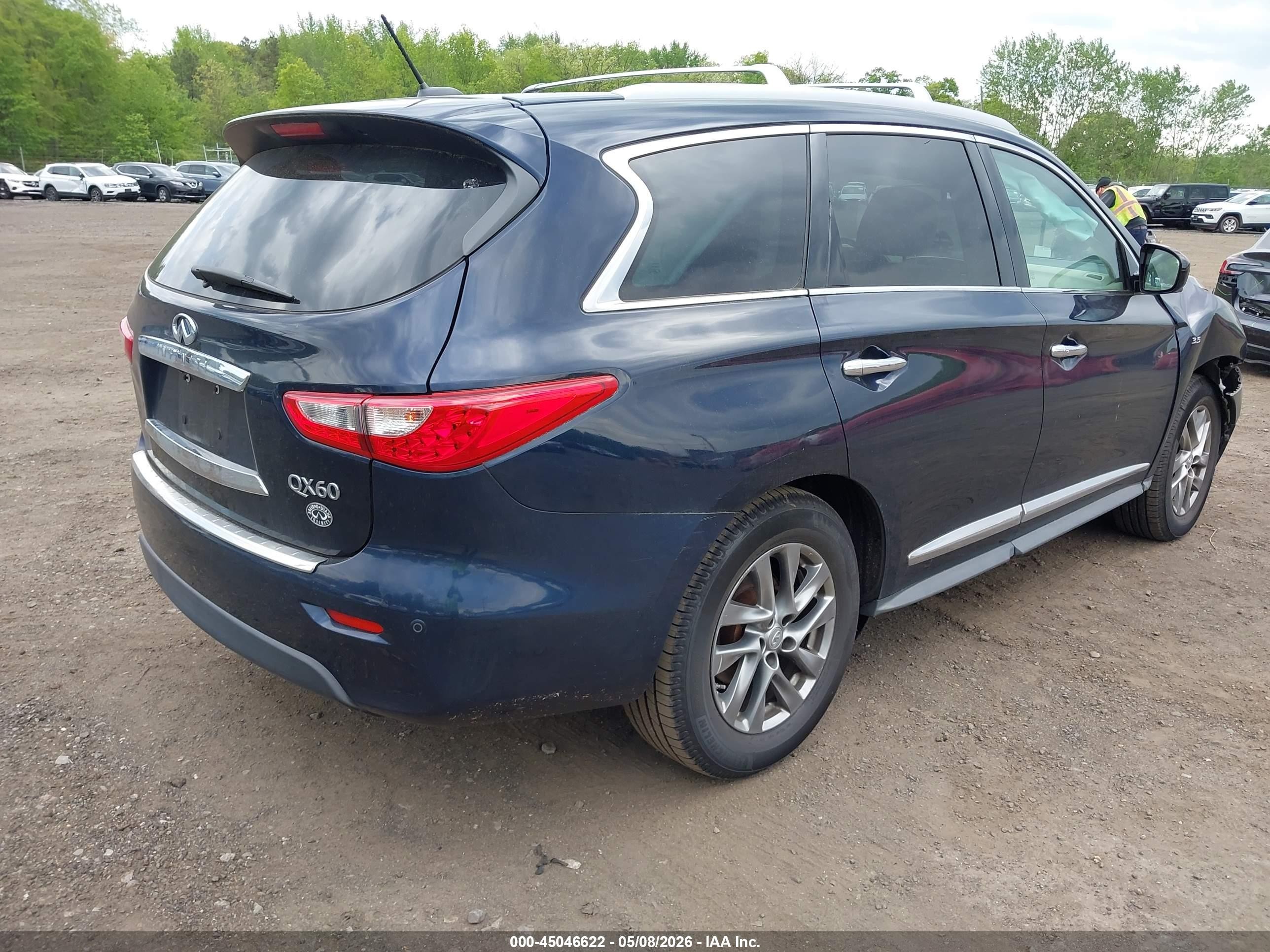 2015 Infiniti Qx60 Синий vin: 5N1AL0MM9FC544833
