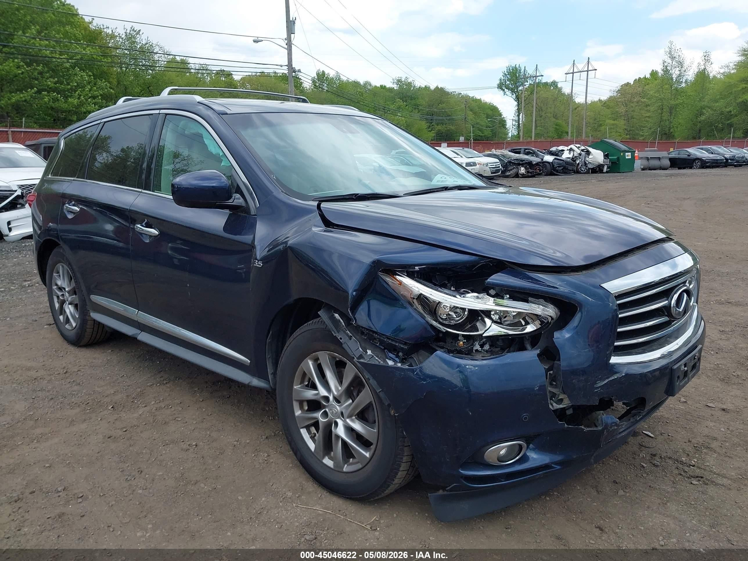 2015 Infiniti Qx60 Синий vin: 5N1AL0MM9FC544833