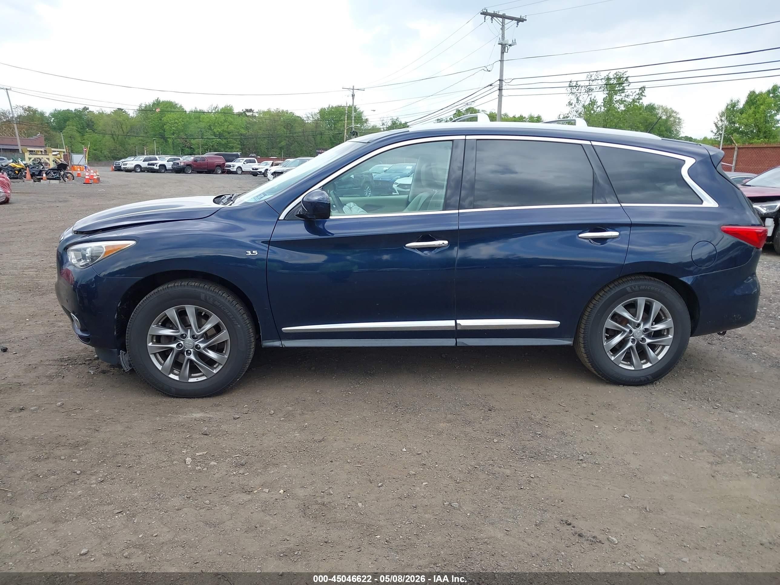 2015 Infiniti Qx60 Синий vin: 5N1AL0MM9FC544833